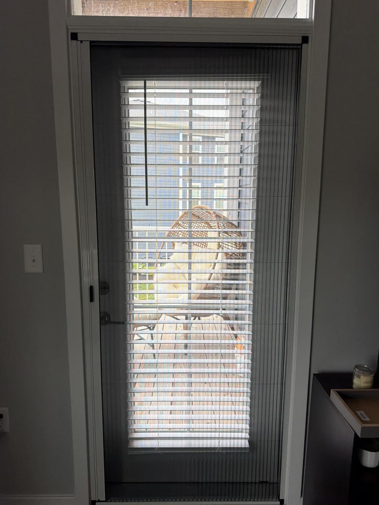 ROOMNEST No-Drilling Retractable Screen Door, Folding Door with Aluminum Frame and Durable Mesh, Keeps Bugs Out, for Single or Double Door Customize Size, White customer photo 1