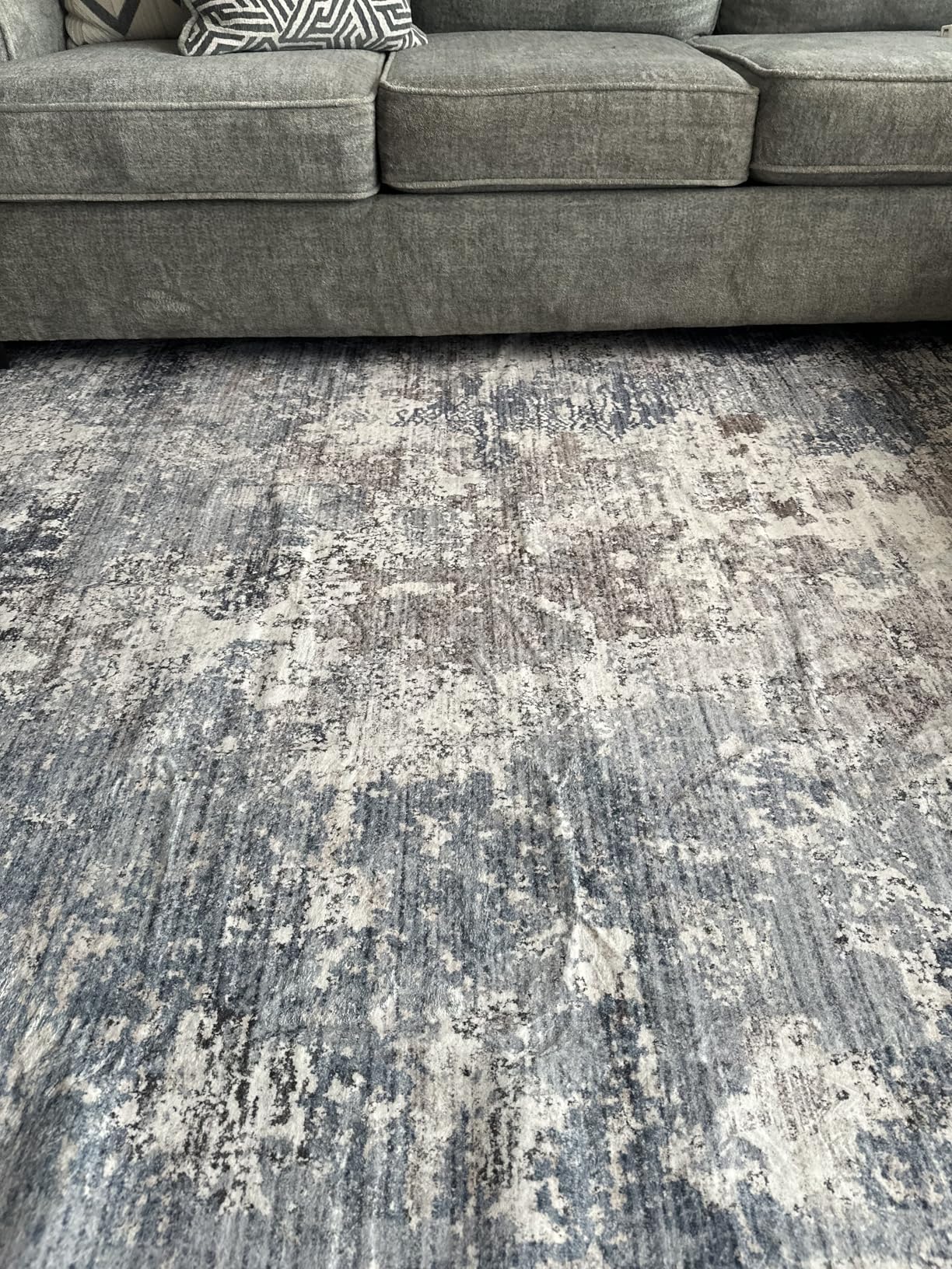 Area Rugs for Living Room: 5x7 Abstract Washable Rug Modern Neutral Large Soft Stain Resistant Non-Slip Backing Machine Table for Bedroom Dining Room Indoor Home Office Carpet - Gold Brown customer photo 2