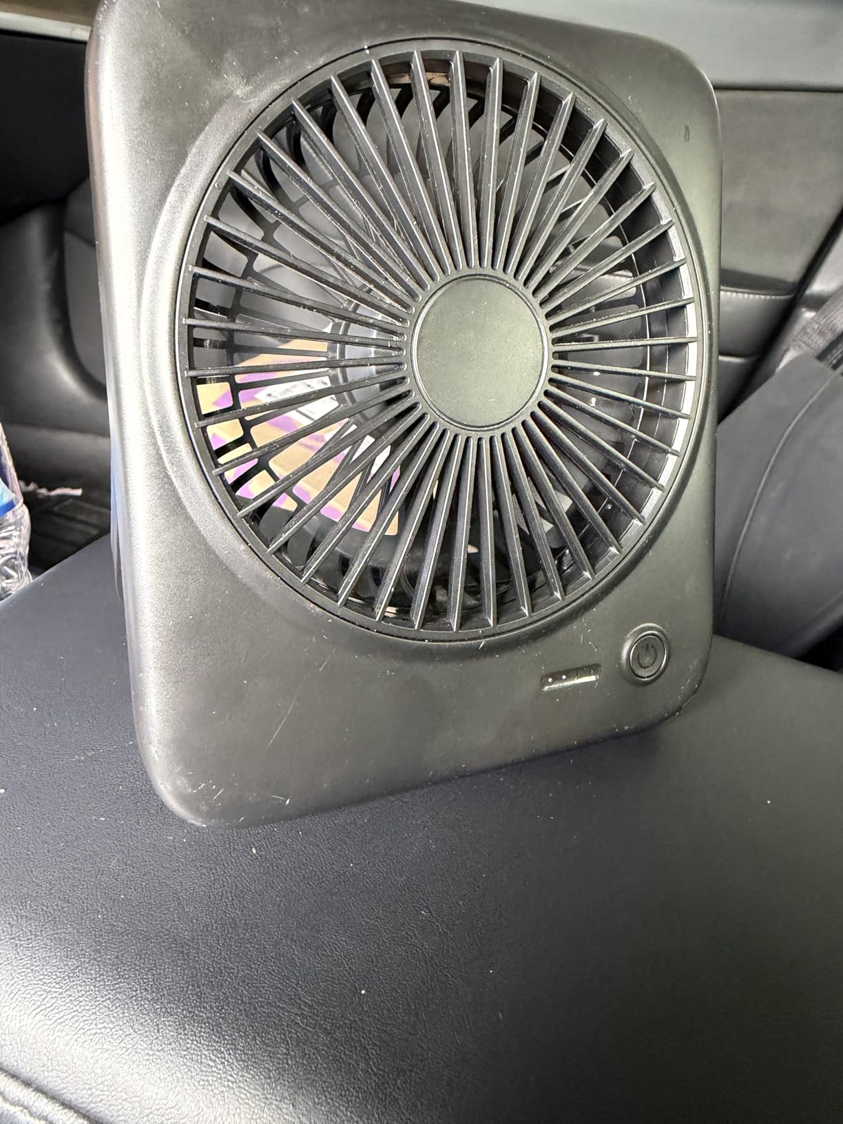 Otlonpe Personal Portable Desk Fan, 4000mAh Small Rechargeable Portable Fan Battery Operated & USB Powered for Travel Sleeping Bedroom Office Home Table, Cordless, Quiet, 4-Speed, 6.5 Inch (Black) customer photo 2