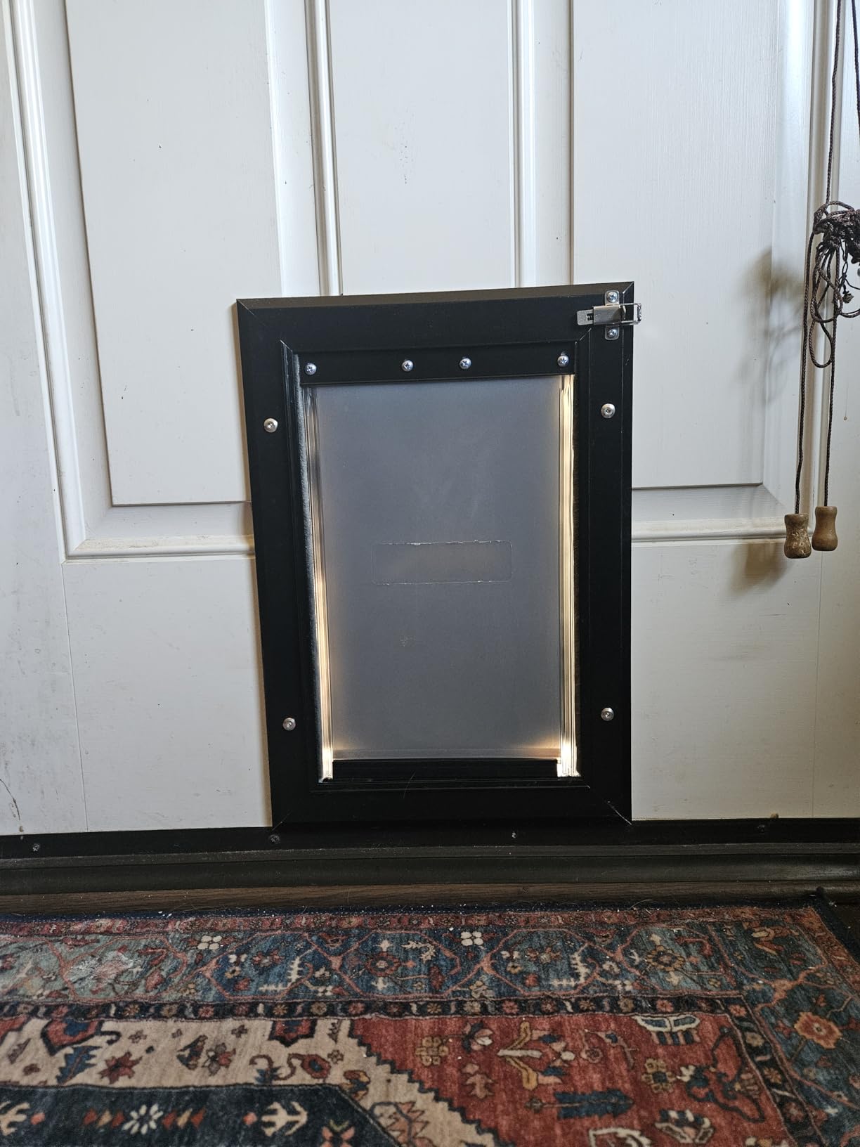 [Petoasis] 3-Flaps Heavy-Duty Dog Door, Rust Proof Aluminum Alloy Frame, Extreme Weather Dog Door Can Block Wind, Snow, and Rainwater Intrusion (Silvery White, Large for Door) customer photo 2