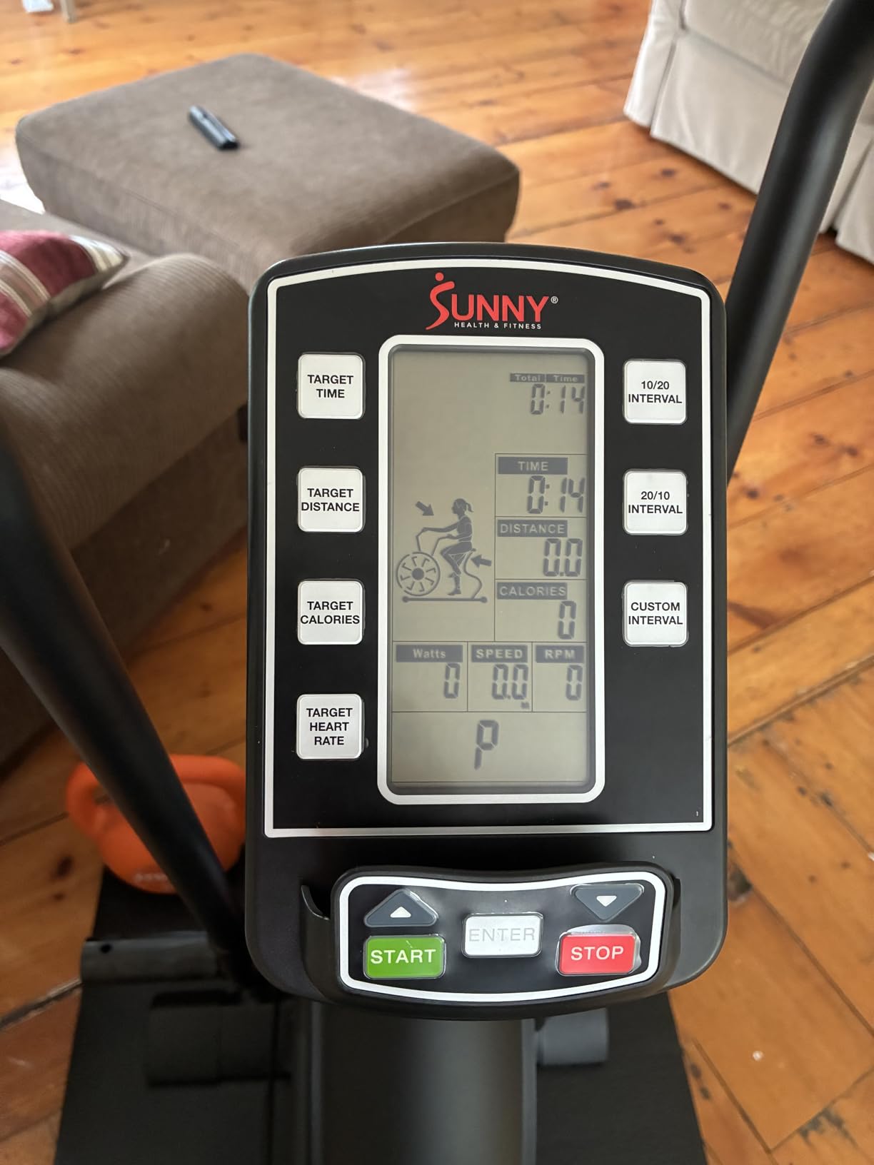 Sunny Health & Fitness Premium Smart Cross-Training Fan Bike, Air Resistance Cardio Machine SF-B223018 customer photo 1