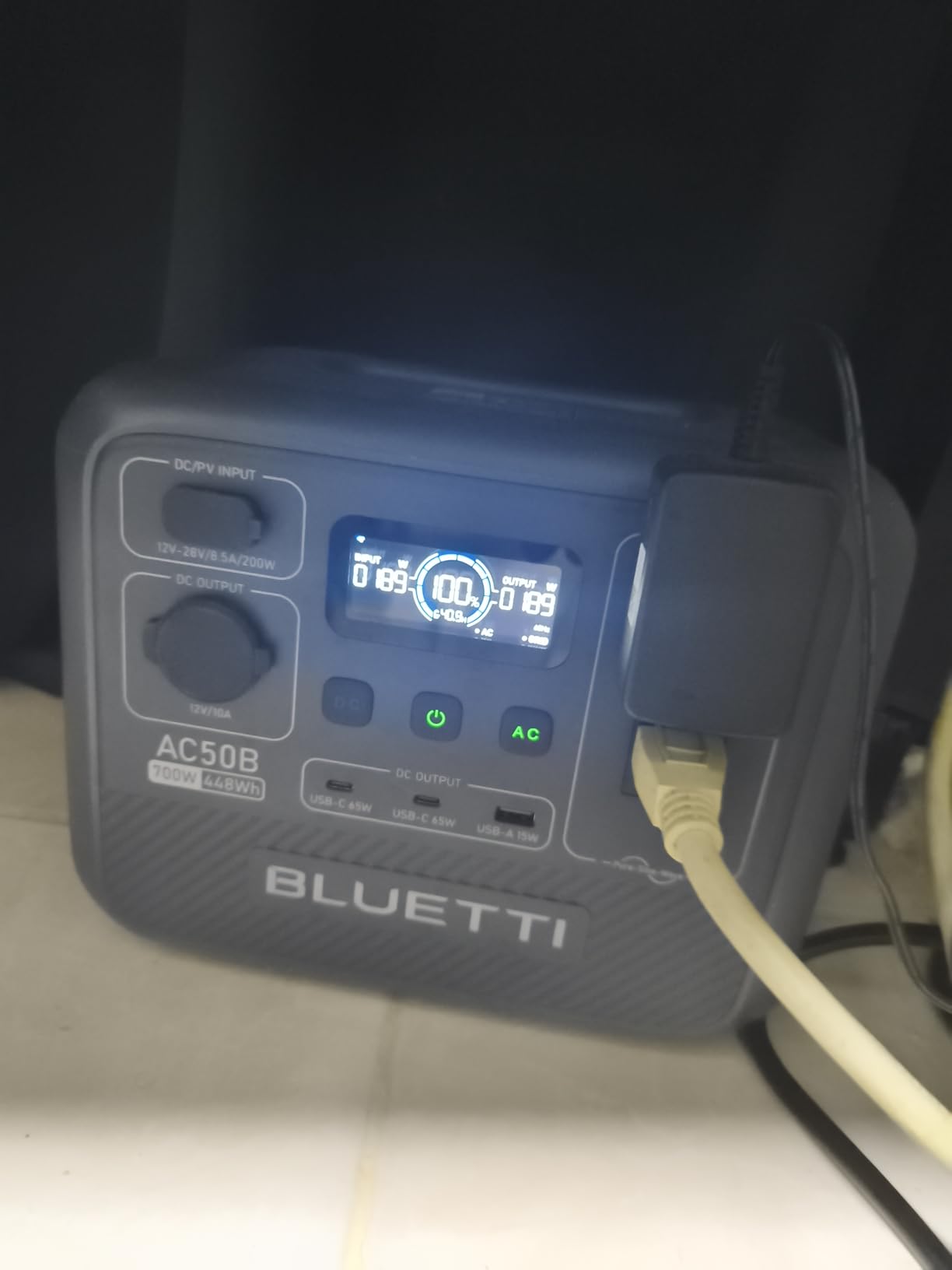 Bluetti AC50B Portable Power Station, 448Wh Solar Generator LiFePO4 Battery Backup w/ 2 700W AC Outlets (Power Lifting 1000W), 0-80% in 45 Min customer photo 2
