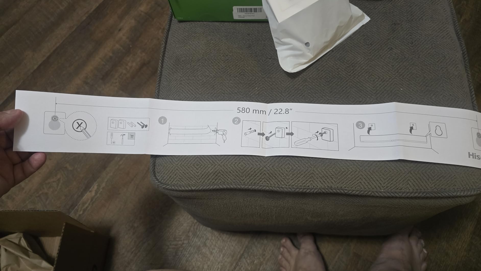 Hisense HS5100 5.1Ch Sound Bar with Wireless Subwoofer, 540W, Dolby Digital Plus, Bluetooth 5.3, EzPlay, Roku TV Ready, DTS: X, HDMI/AUX/ARC/Optical/USB customer photo 2