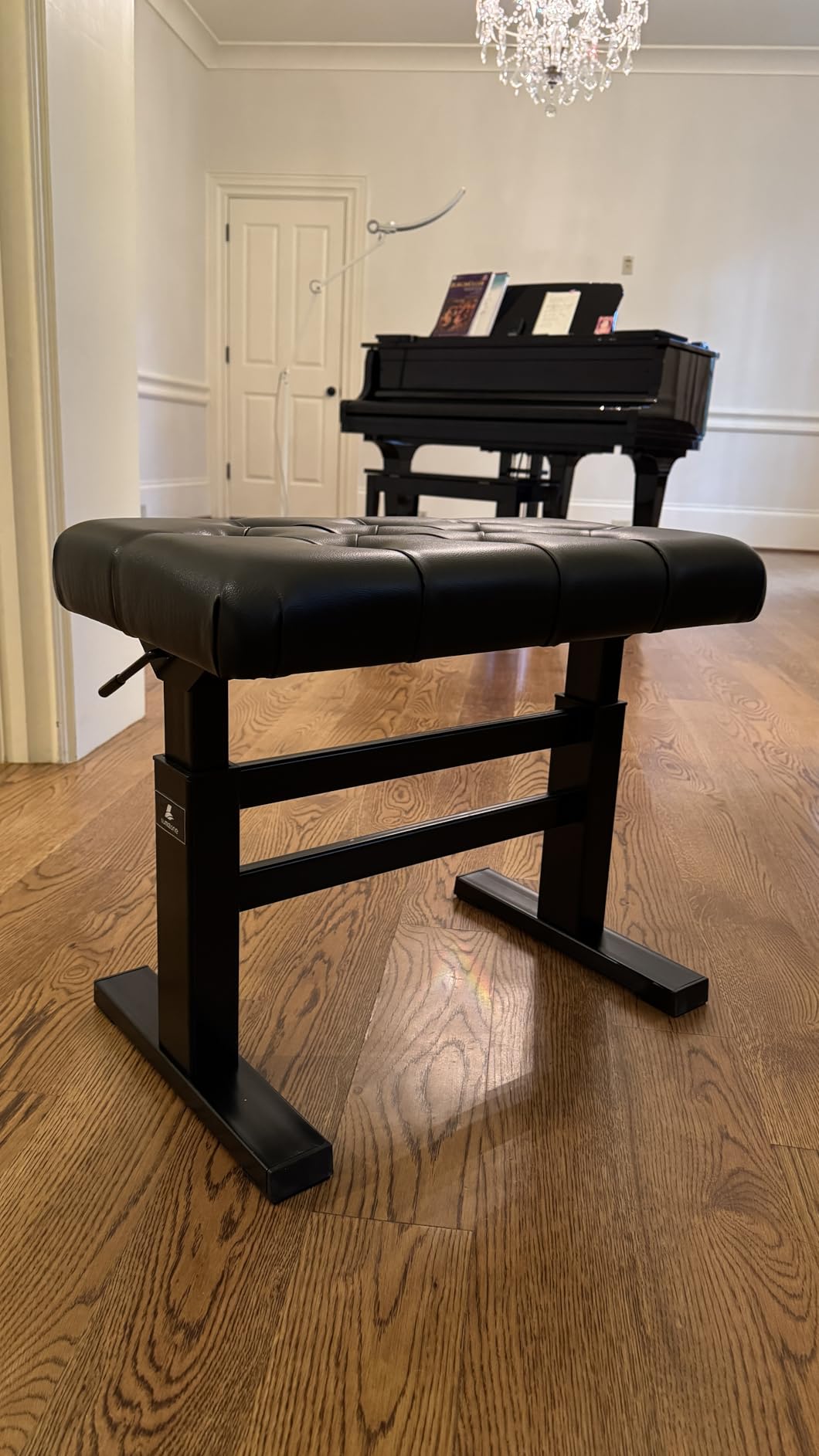 lumizone Hydraulic Lifting Keyboard Bench - Height Adjustable Piano Bench Heavy Duty Piano Stool with 23.62