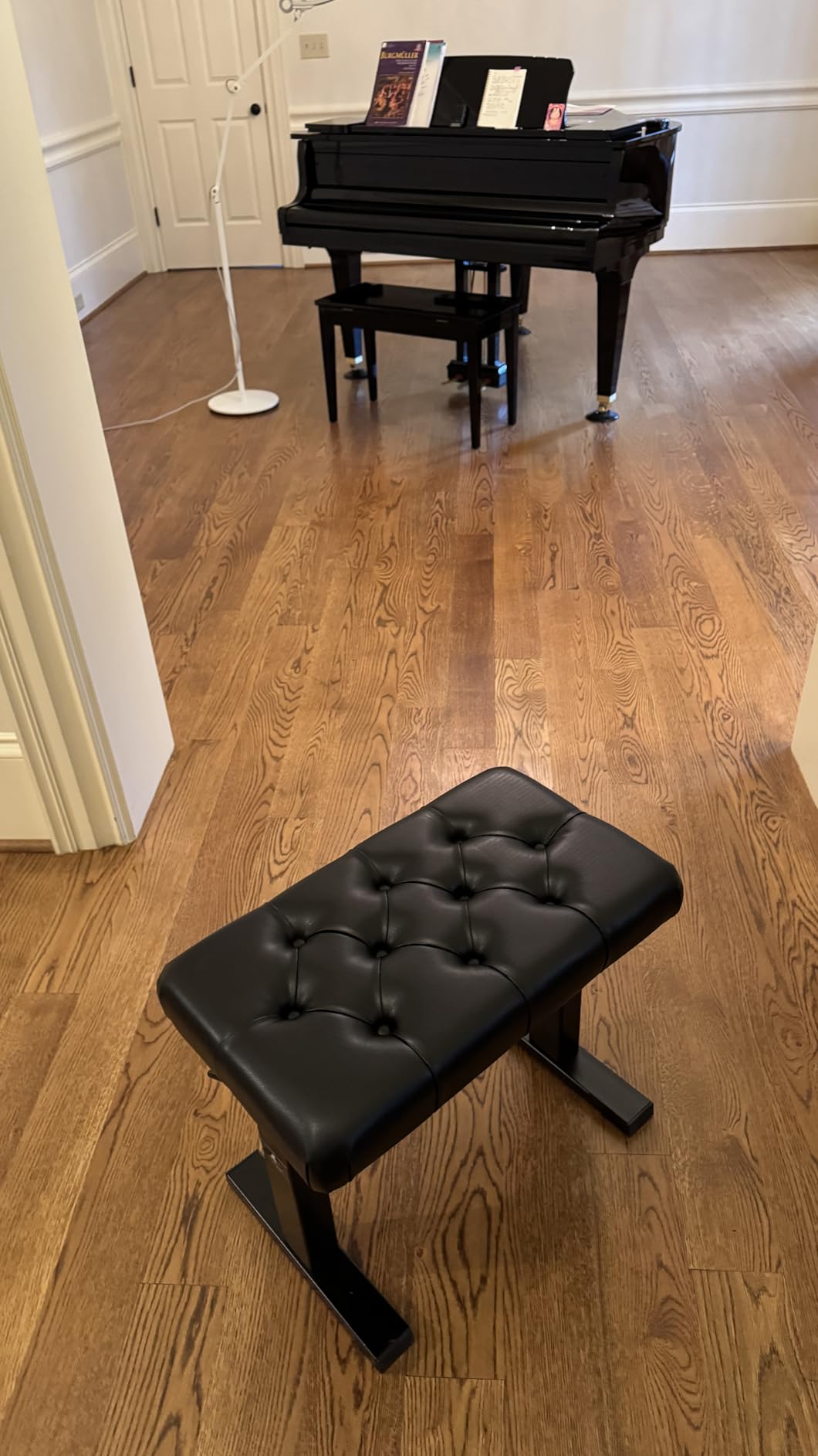 lumizone Hydraulic Lifting Keyboard Bench - Height Adjustable Piano Bench Heavy Duty Piano Stool with 23.62