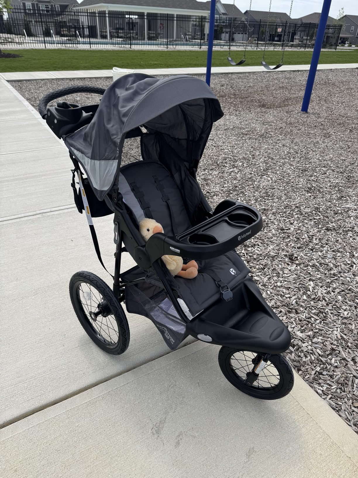Baby Trend Expedition Zero Flat Jogger with LED Lights, Dash Grey customer photo 2
