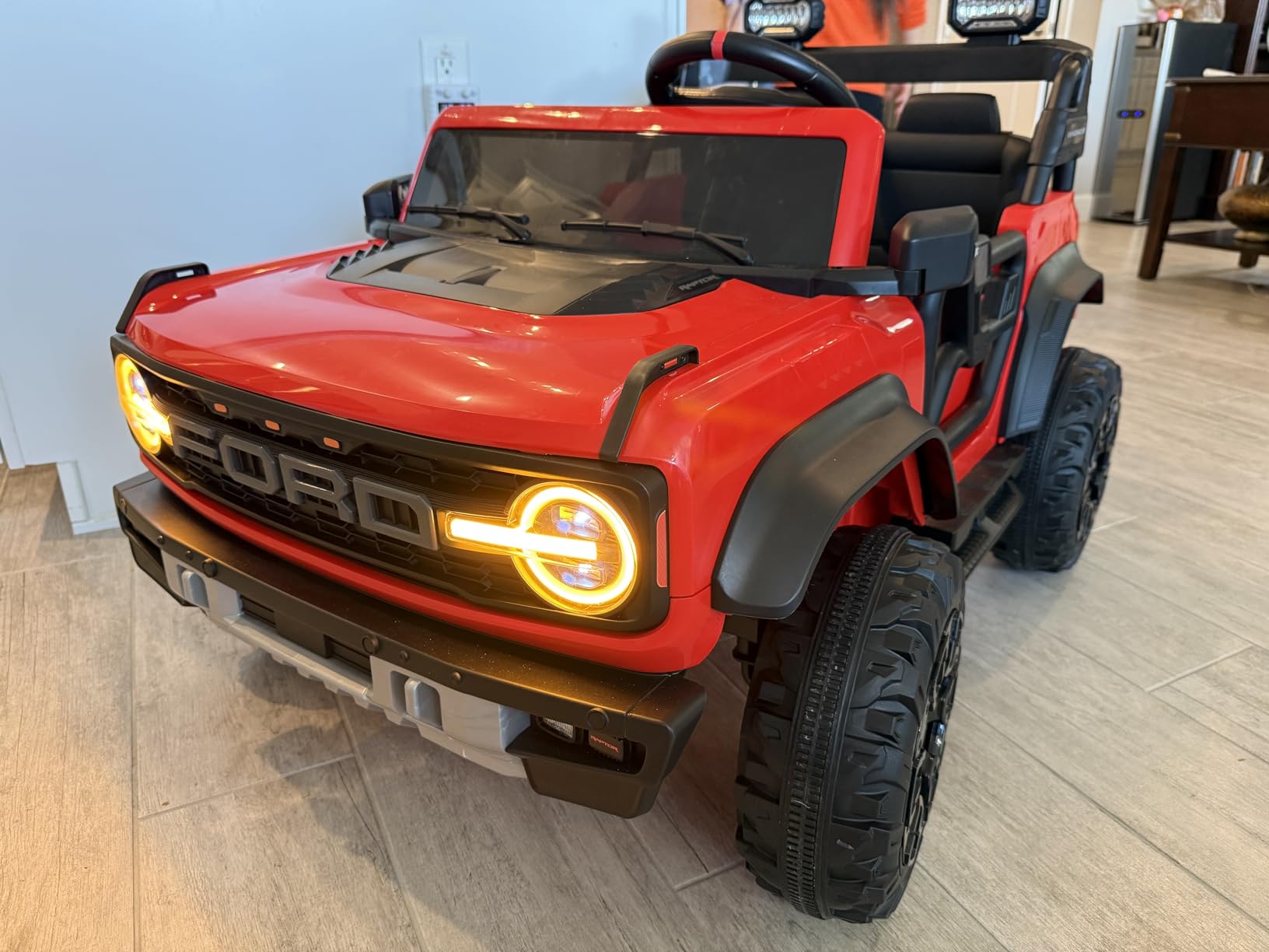 First Ride On 24V Ride on Toys for Big Kids, Licensed Ford Bronco Raptor 2 Seater Ride on Cars with Remote Control, Ride on Truck w/ 4-Wheeler Suspension, 3 Speeds, Led Lights, Bluetooth (24V, Pink) | First Ride On customer photo 1