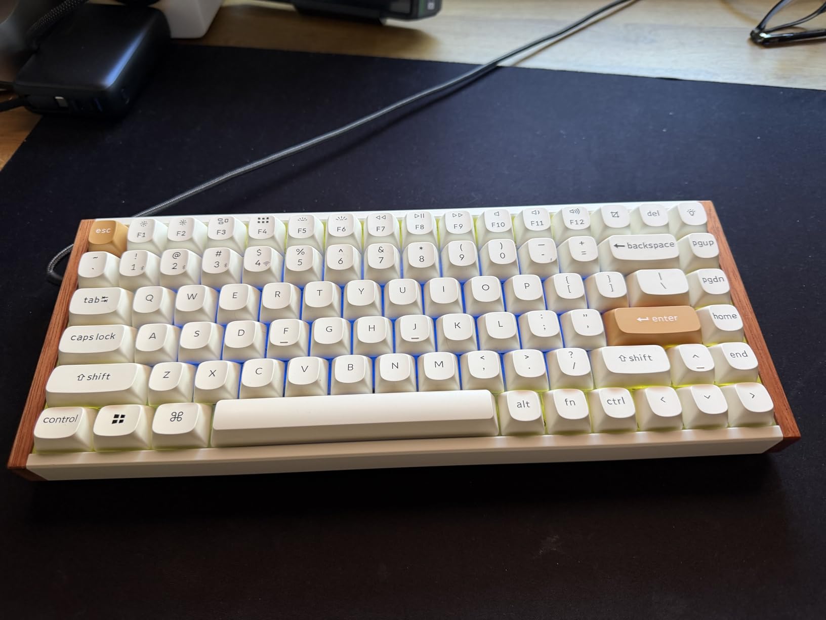 Keychron K2 HE Rapid Trigger Wireless Custom Keyboard with Hall Effect Gateron Double-Rail Magnetic Switch, QMK 2.4 GHz Bluetooth 5.2 RGB (Aluminum + Wood) customer photo 1