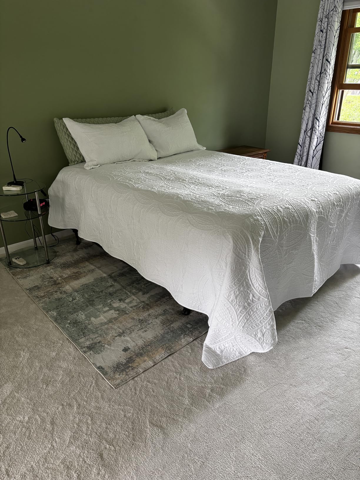 BEIMO Area Rugs 5x7 for Living Room Bedroom, Modern Abstract Machine Washable Large Light Green Rug Soft Rug, Low Pile Floor Carpet with Non Slip Backing for Dining Room customer photo 1