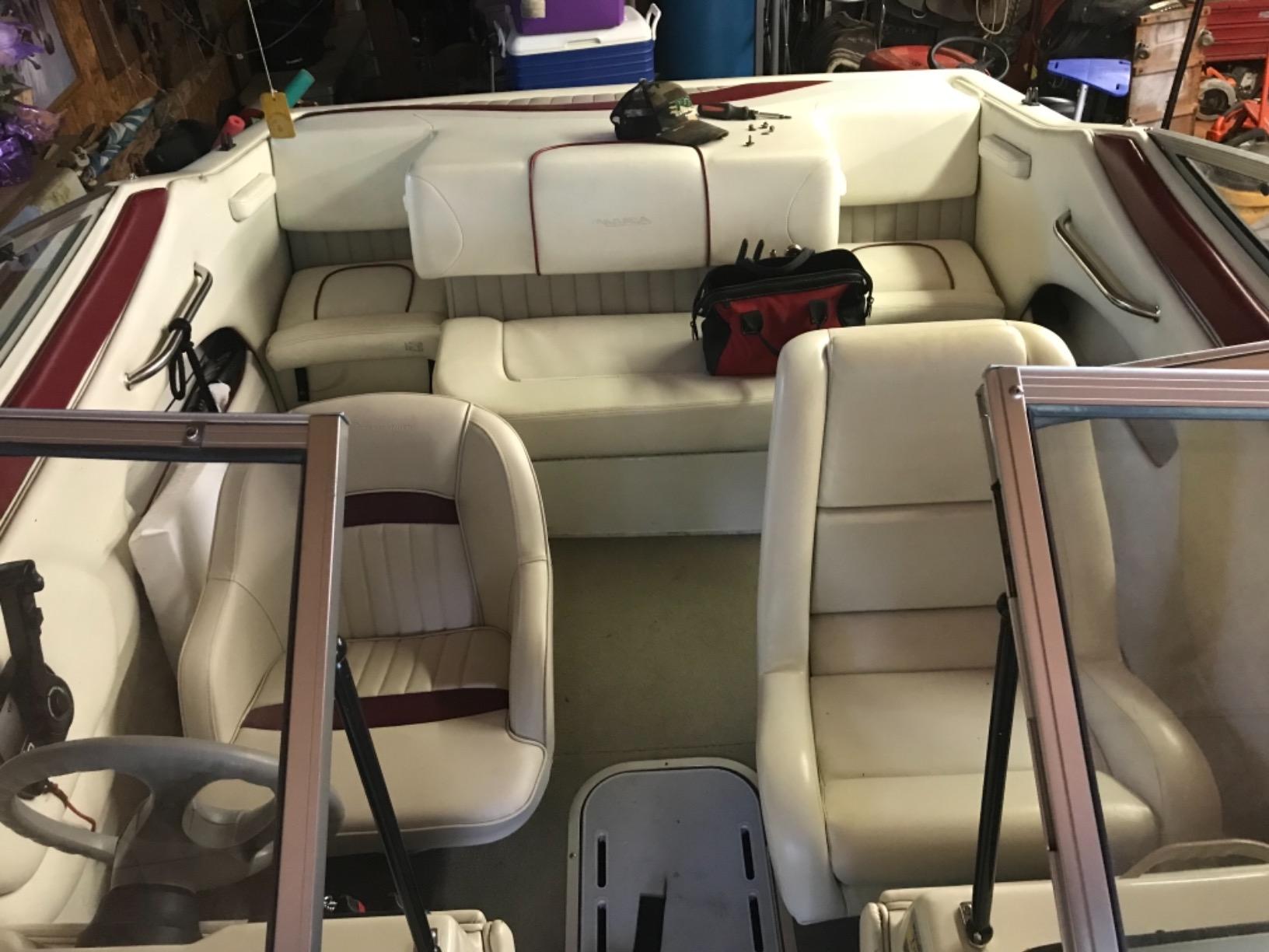 Seamander Boat Captains Chair,Pontoon Boat Seat, Integral Rotomolded Frame, Premium EPDM Foam Material,Marine Grade Vinyl, 5x5 or 5x12 inch Mounting Pattern (White/Dark Grey) customer photo 1