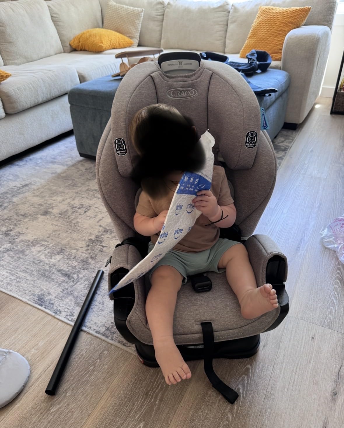 Graco Extend2Fit Convertible Car Seat, Rear and Forward Facing Car Seat with Adjustable Extension Panel for Extra Legroom, Redmond customer photo 2