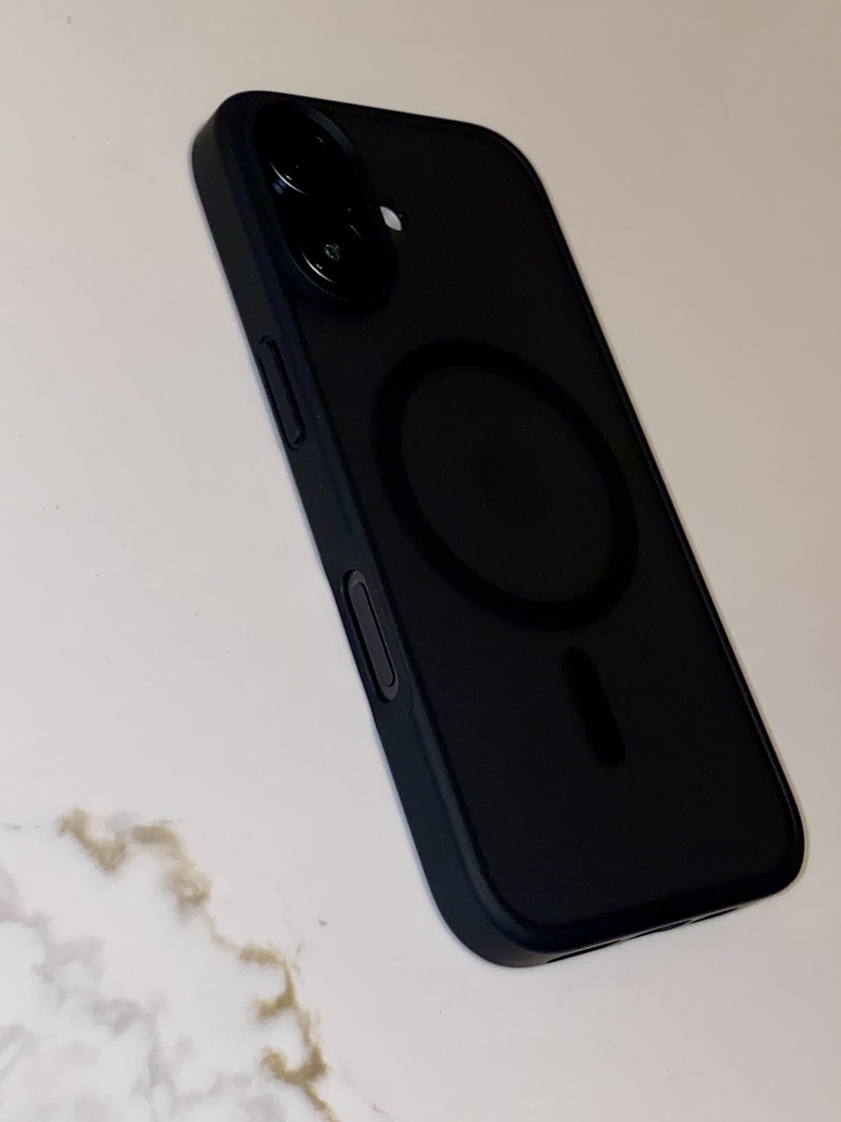 SUPFINE Magnetic for iPhone 16 Pro Max Case (Compatible with MagSafe) (Military Grade Drop Protection) Translucent Matte Shockproof Phone Cover, Black customer photo 2