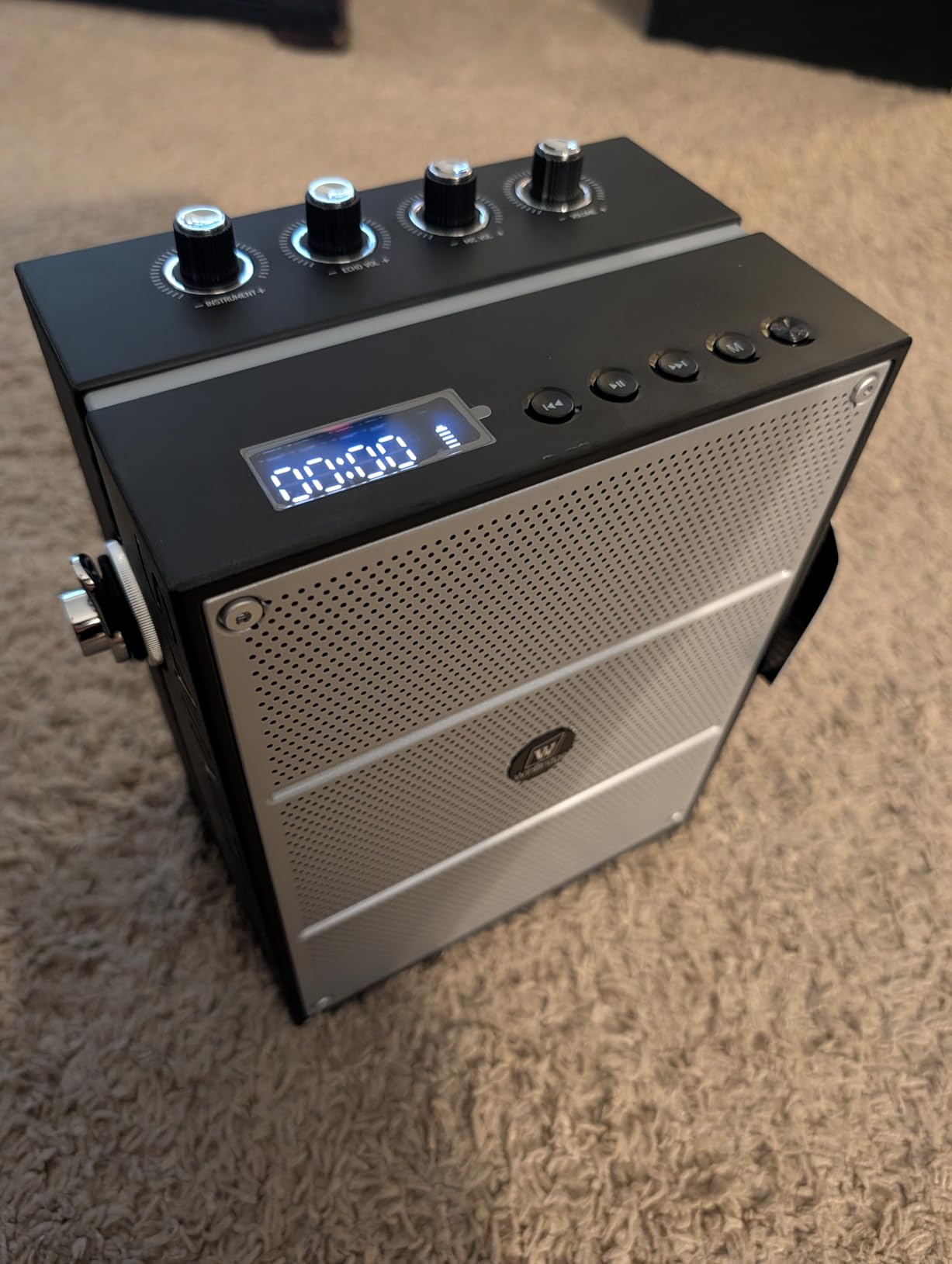 100W Powerful Voice Amplifier with 2 Wireless Microphones, Big Pro Sound Portable Speaker with Microphone, Bluetooth Speaker PA System Karaoke Machine Support BT/USB/TF Card/Aux/Guitar S99 customer photo 1