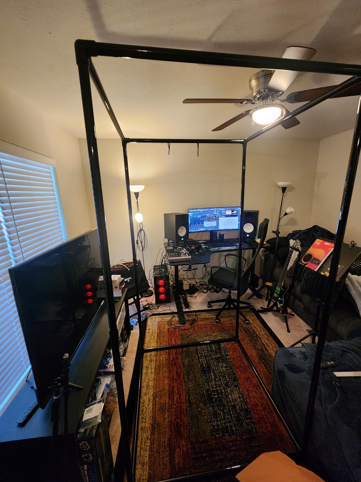Portable Vocal Booth for Home Studio, Echo-Free Recording Booth for Voice Over, Podcast & Singing, 360° Reverb Isolation with Acoustic Blankets for Studio-Grade Sound customer photo 2