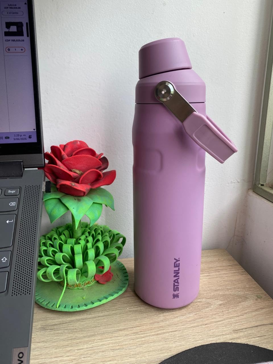 Stanley IceFlow Fast Flow Water Bottle 24 oz | Angled Spout Lid | Rose Quartz customer photo 1