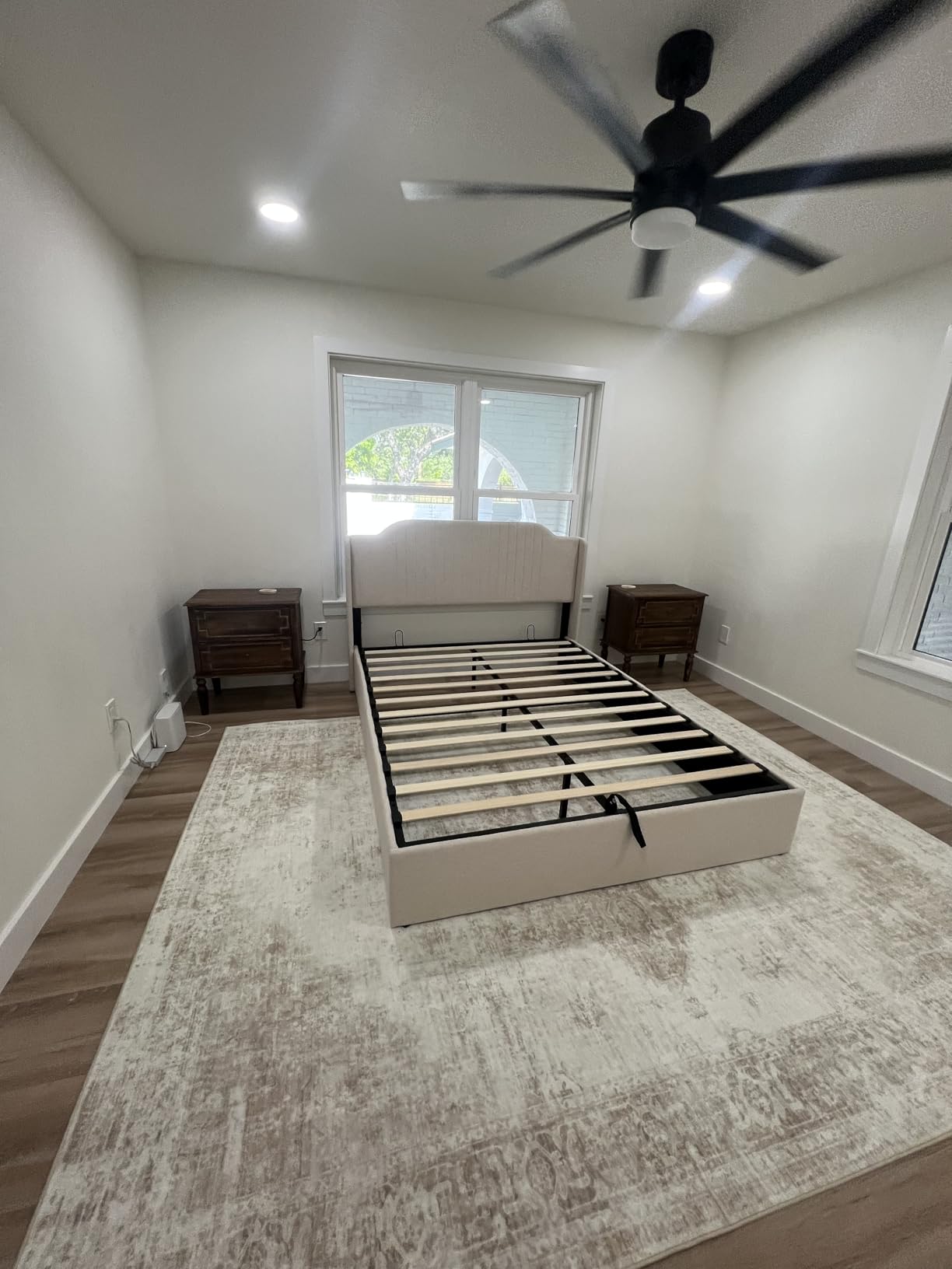 Area Rug 8x10 Washable Rug, Vintage Boho Medallion Rugs Non-Slip Soft Low Pile Large Distressed Rug Indoor Retro Carpet for Living Room Bedroom Dining Room Office Children's Room(Beige, 8'x10') customer photo 1