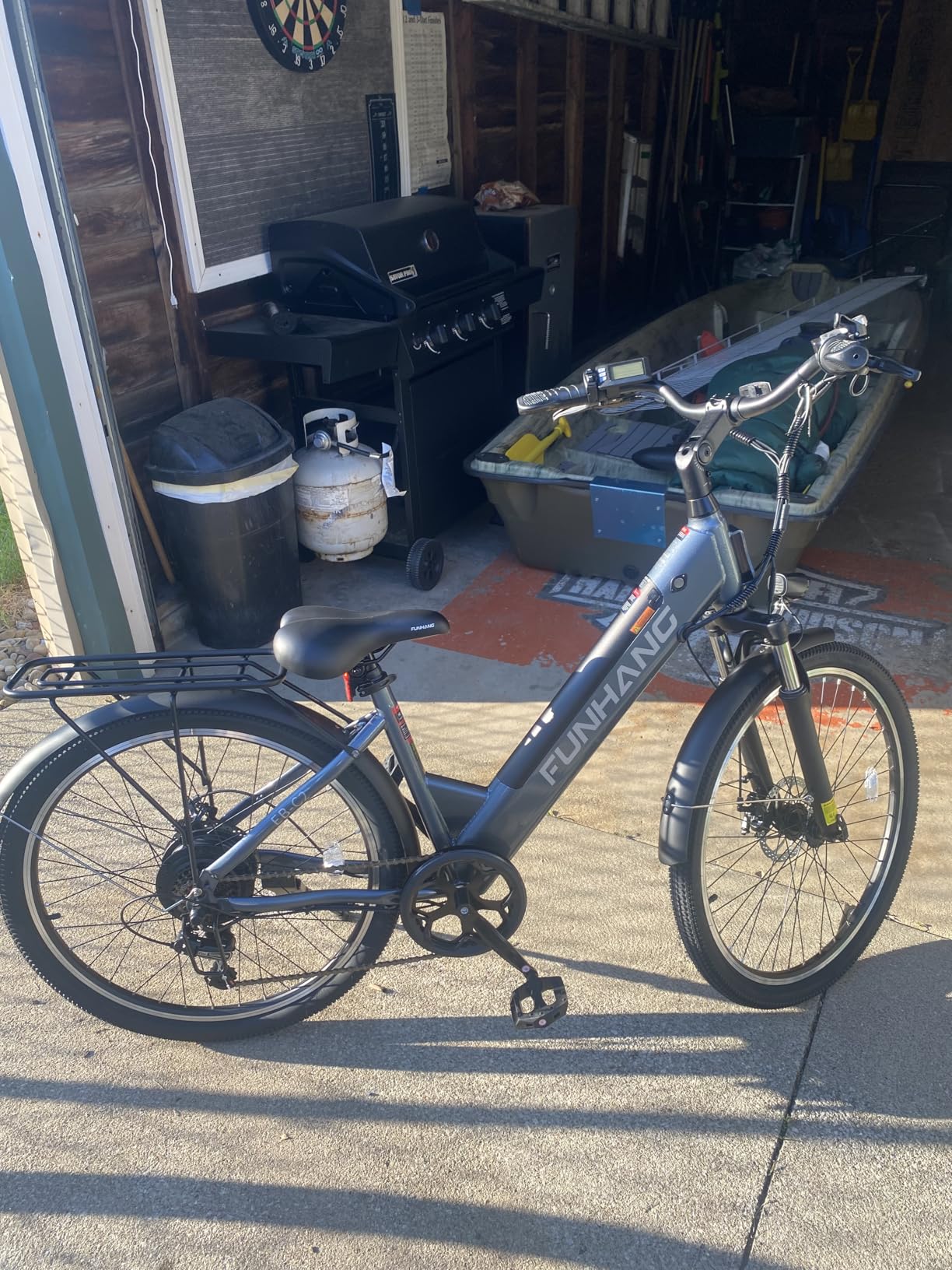 Funhang Electric Bike for Adults, 1000W Peak Ebike, 50 Miles 20MPH Step Thru Electric Bicycle, 26