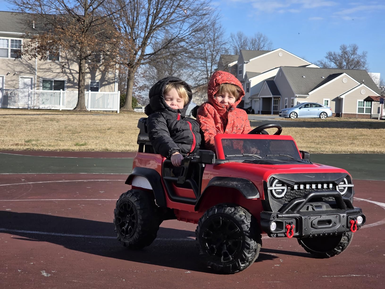 Best Choice Products Kids 24V 2-Seater Electric Ride On Car Truck w/ 132lb Weight Capacity, Parent Control, Bluetooth, LED Lights - Hot Pink customer photo 2
