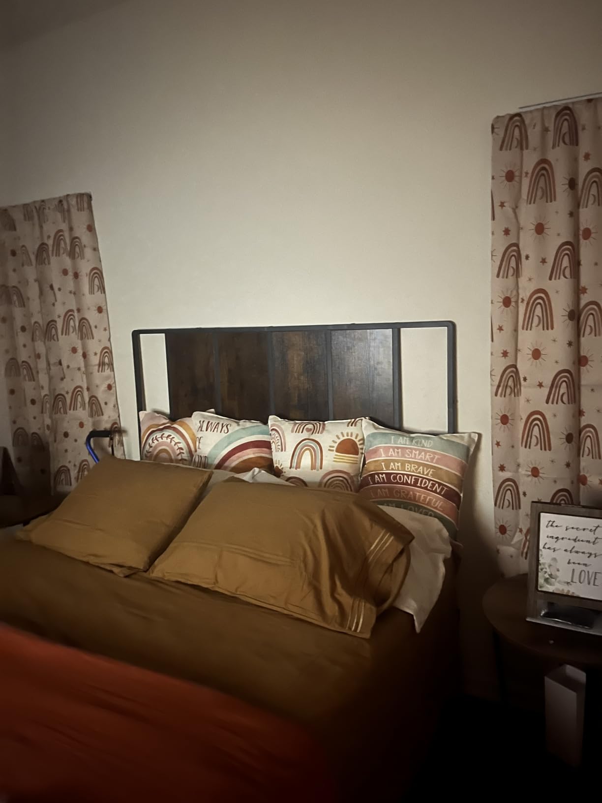 MAHANCRIS Queen Size Headboard Only, Metal Headboard with Adapters, Minimalist Industrial Style for Queen Size Beds, Black customer photo 1