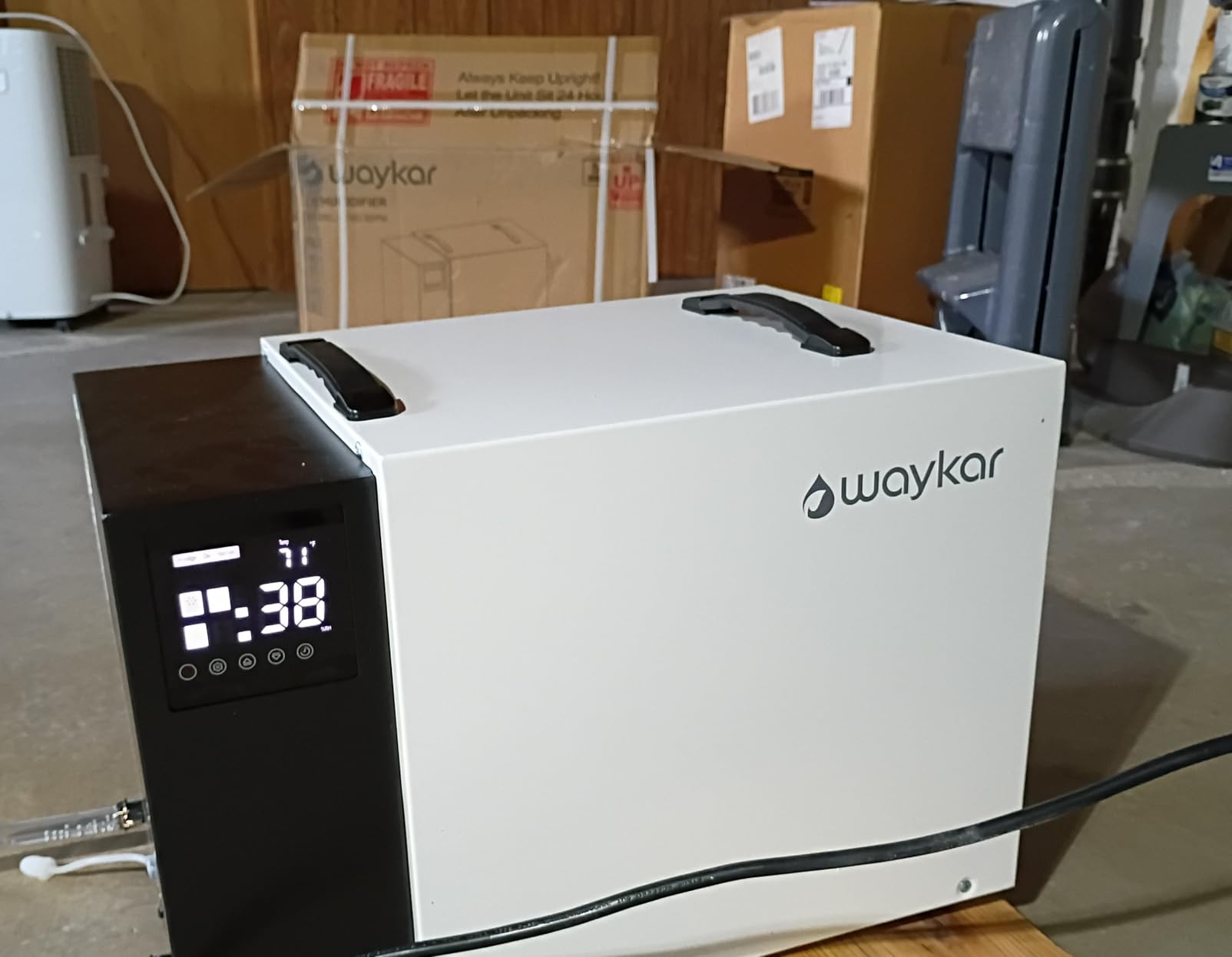 Waykar 125 Pint Crawl Space Dehumidifier with Pump & Drain Hose for Basements, Commercial & Water Damage Spaces up to 6500 Sq. Ft., Compact, Strong Dehumidification, 5-Year Quality Coverage customer photo 1