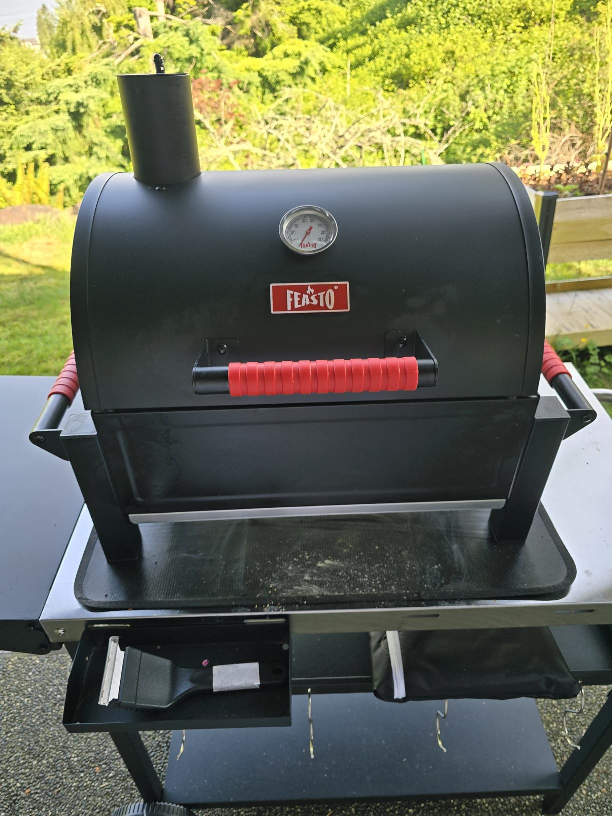 Feasto Heavy-Duty 30-Inch Charcoal Grill with Offset Smoker Grill, 831 Sq. In Cooking Space customer photo 2