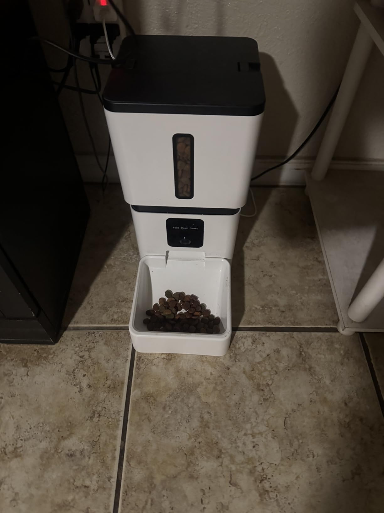 Automatic Dog Feeder Large Breed with Camera - 12L/50 Cups Anti-Clog Dog Food Dispenser for Kibble up to 20mm/0.78 in - WiFi App Scheduling & HD 1080P Camera for Remote Mealtime Check-Ins by Yakry customer photo 1