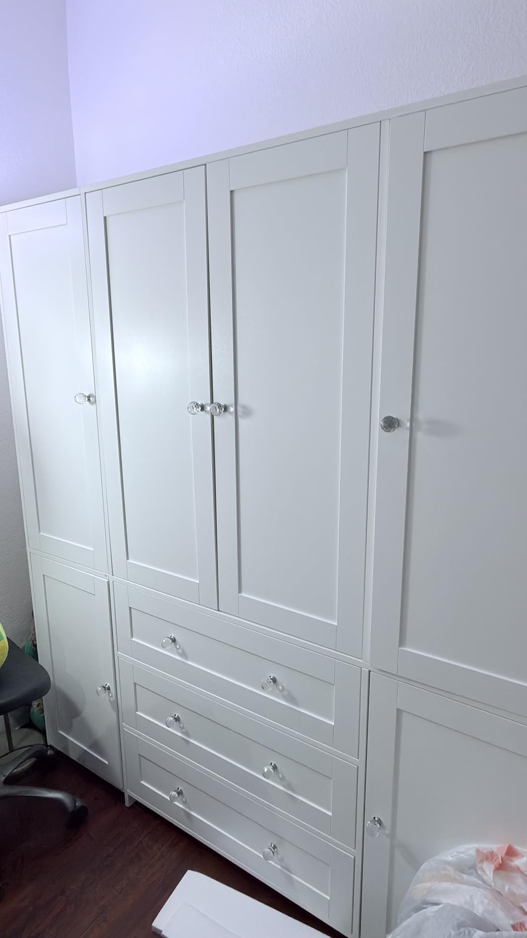 VOWNER Armoire Wardrobe Closet with Drawers and Mirror, 71