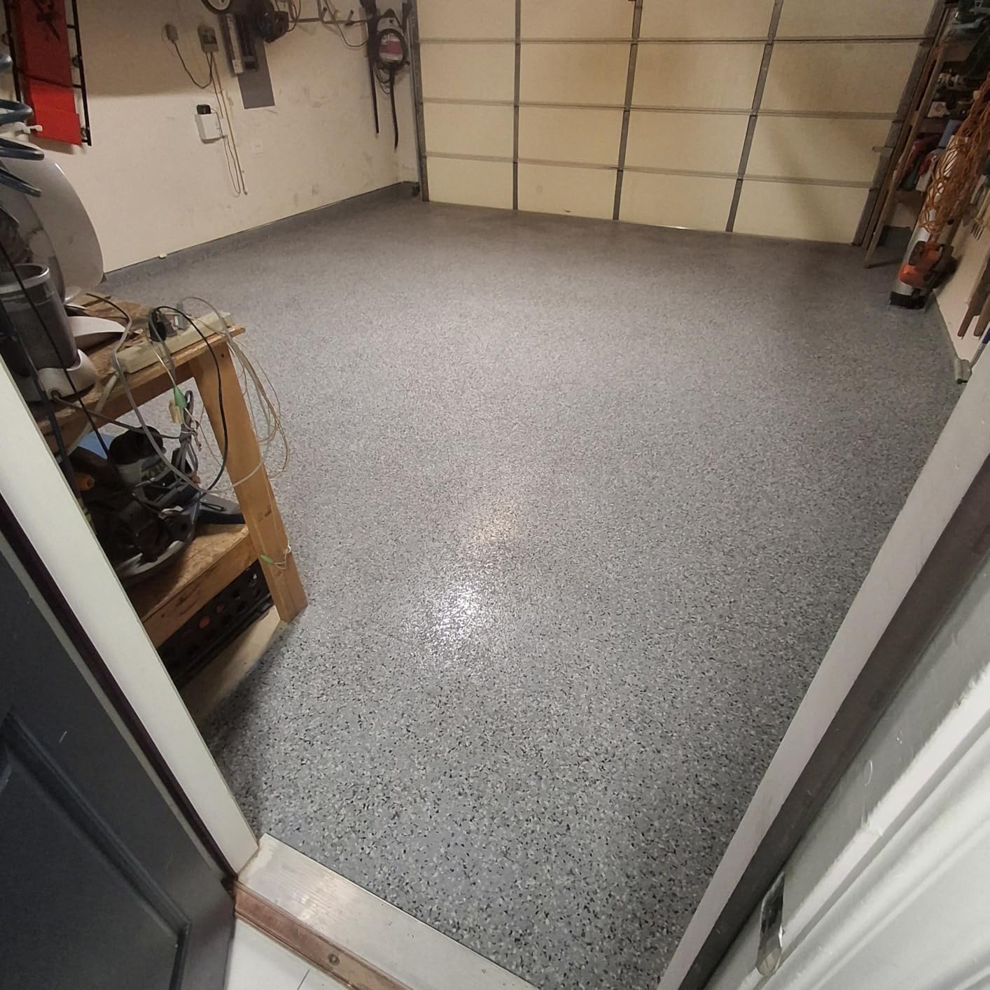 Gorilla Epoxy Garage Floor Coating (7 pc) Kit, 1-Car, Concrete Flooring, 100% Solids, Superior Adhesion, Incredibly Durable High Gloss Gray Finish, 275 sq. ft. Coverage customer photo 1
