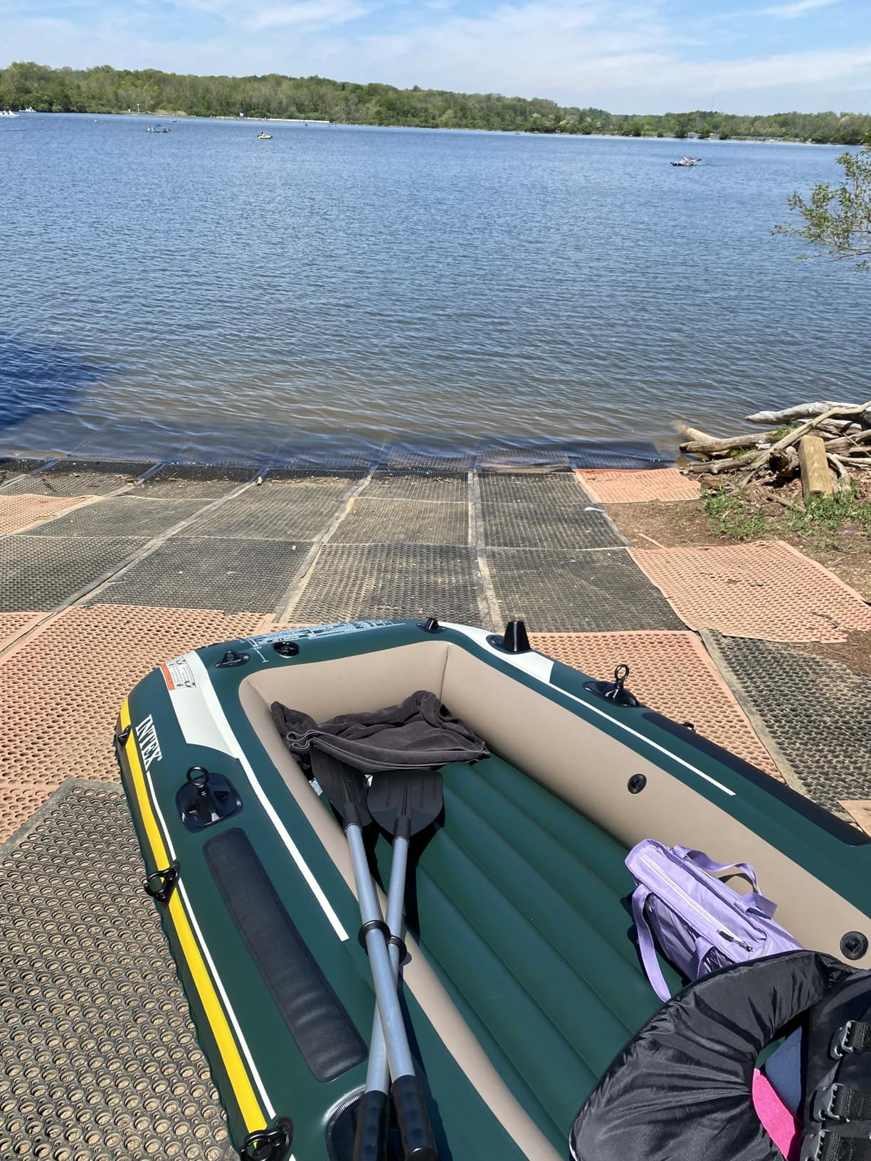INTEX Seahawk Inflatable Boat Series: Includes Boat Oars and High-Output Pump - Fishing Rod Holders - Gear Pouch customer photo 2
