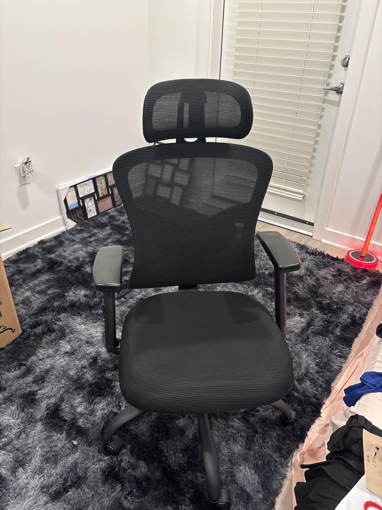 Marsail Ergonomic Office Chair with Lumbar Support and 2D Headrest | Adjustable armrests, contoured seat cushion, breathable design, smooth-rolling wheels, reclining function, height=