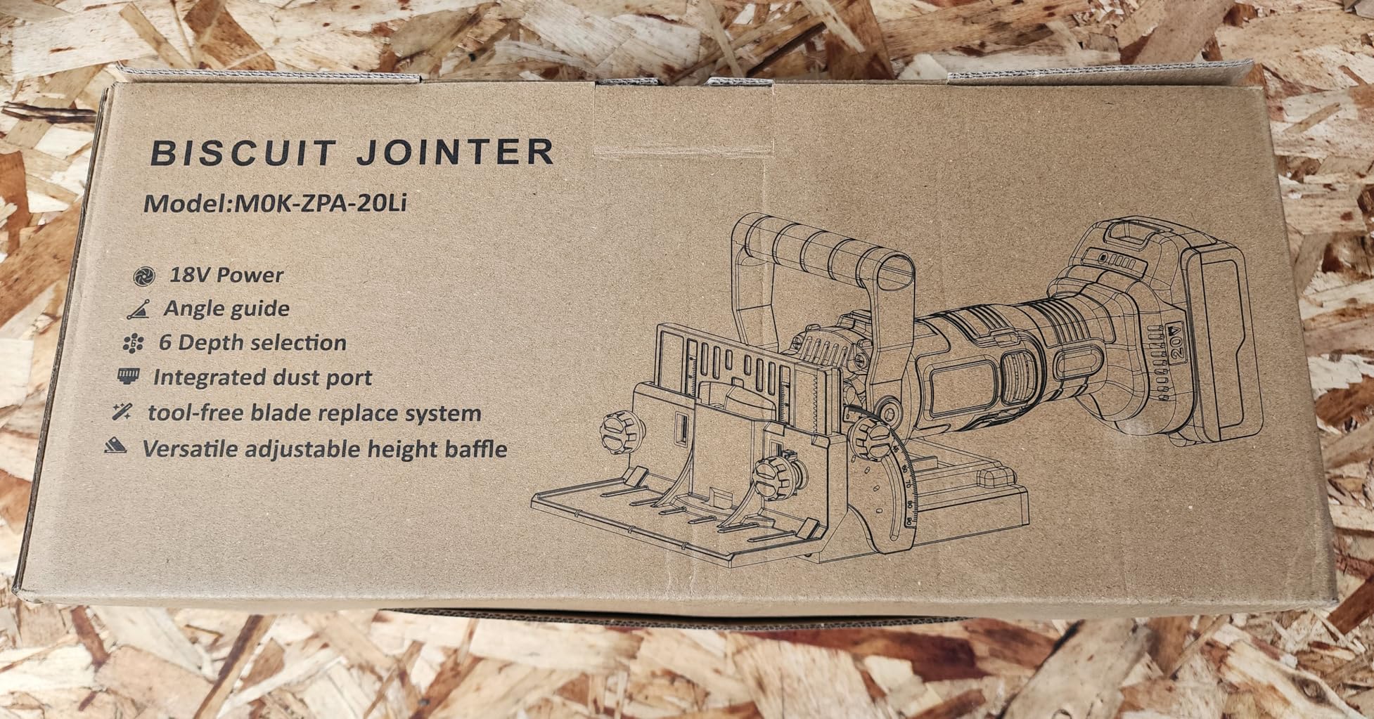 Ecarke Cordless Biscuit Joiner Tool Compatible with Makita 18V Battery, Precision Plate Joiner for Woodworking, Cabinetry & Furniture Making, 0-90° Cutting, 6 Depth Settings, 80 wafers, Tool Only customer photo 2