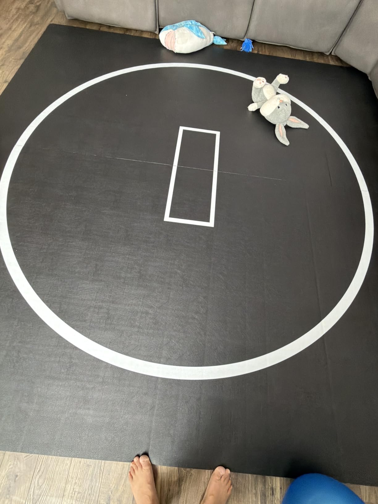 VEVOR Wrestling Mat, Martial Arts Thick Mat for Home Gym Exercise, PVC or Inflatable Training Mats with Circles,for Gymnastics, Tatami, Jiu Jitsu BJJ MMA Judo, Black customer photo 2