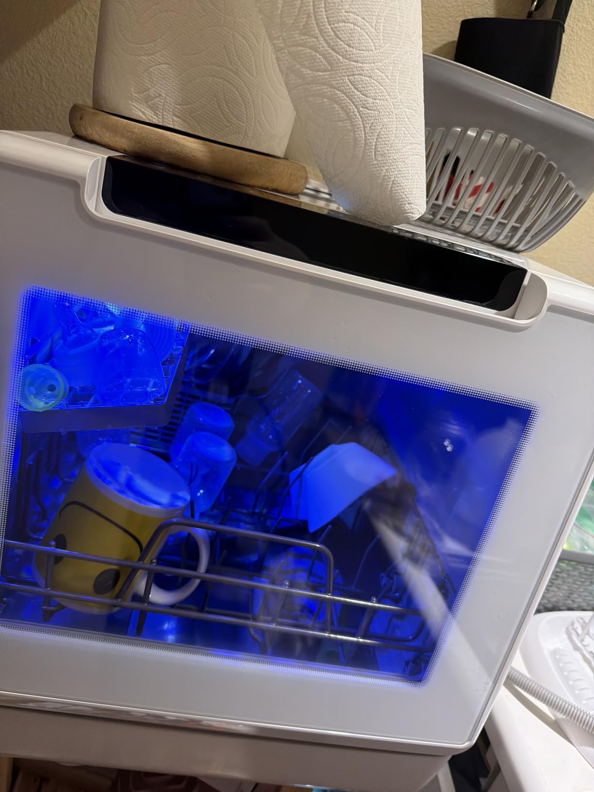 EUHOMY Countertop Dishwasher Portable, 8 Programs with 5L Tank, Black, 40dB | 360° Dual Spray Arms, 29-min Quick Wash, 8-Program with Child Lock and Delay Mode, 167°F, 73h Ventilation customer photo 1