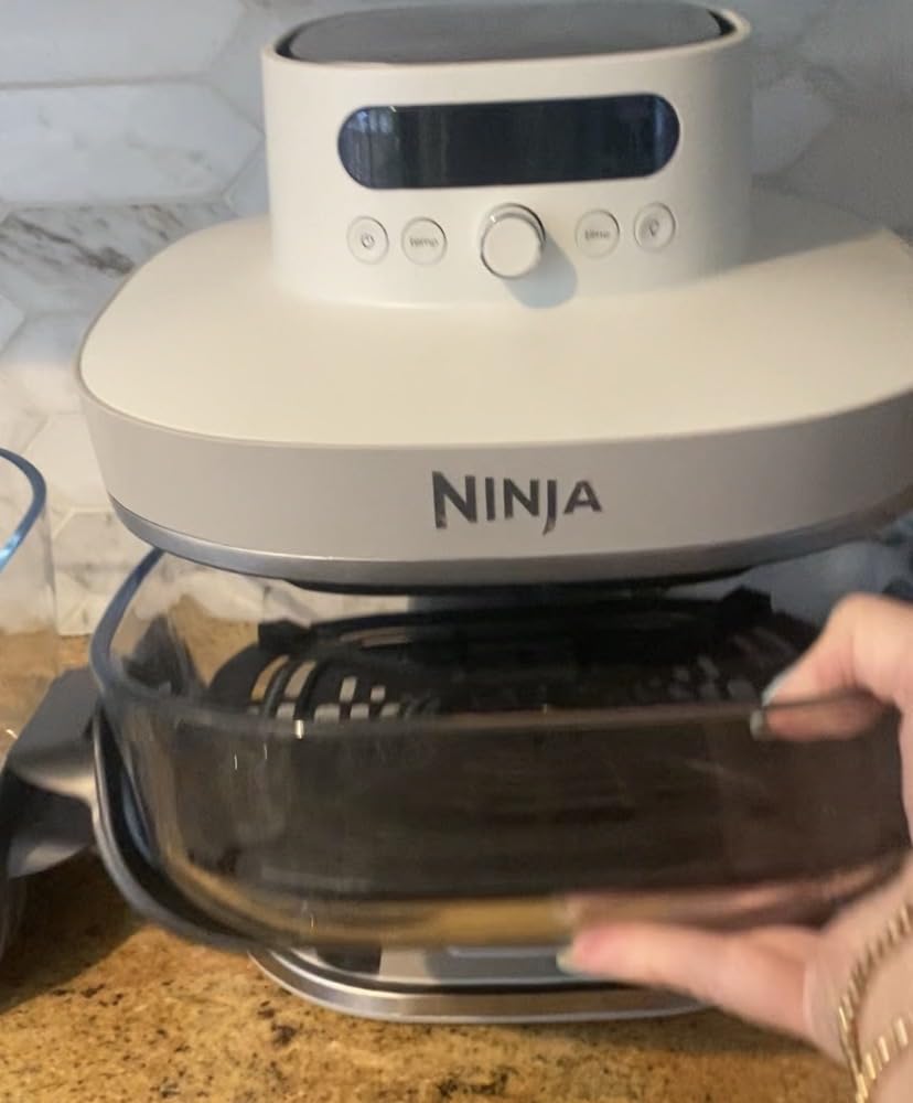 Ninja Crispi Pro 6-in-1 Glass Air Fryer with Nontoxic, 6qt and 2.5qt Containers and Lids, Microwave, Freezer, Dishwasher Safe, 450F Max Temp, 1800 Watt, Bone, AS101LG customer photo 2