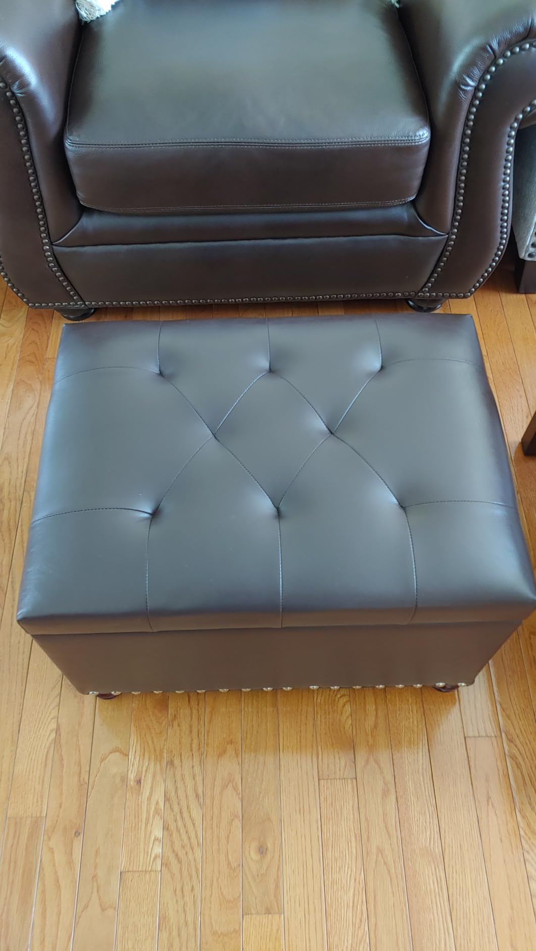 Joveco Faux Leather Storage Ottoman Bench Rectangle 24 Inch Foot Rest Ottomans customer photo 2