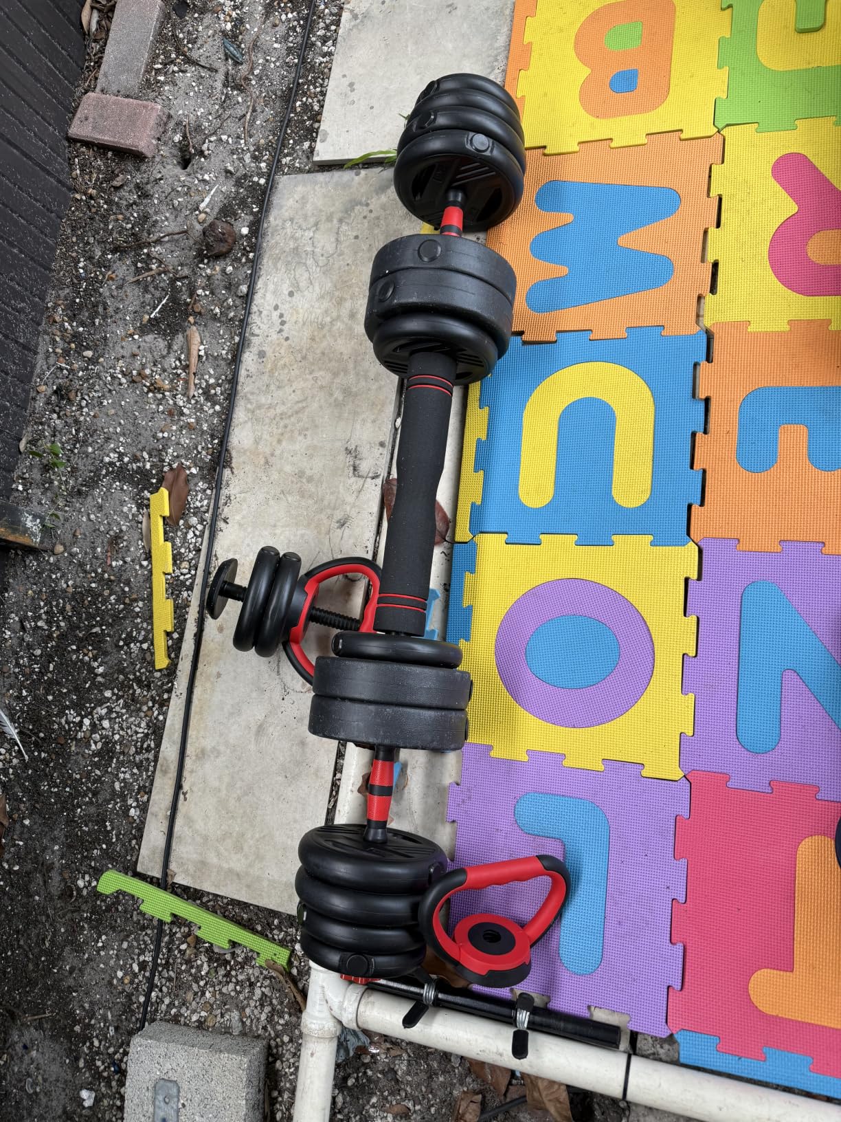 Adjustable Dumbbell Set, 20/30/45/70/90lbs Free Weight Set With Double Locknut, 5-in-1 Dumbbells Set Includes Barbell, Kettlebells, Push up Stand, Weight Plate, Fitness Exercise for Home Gym customer photo 1