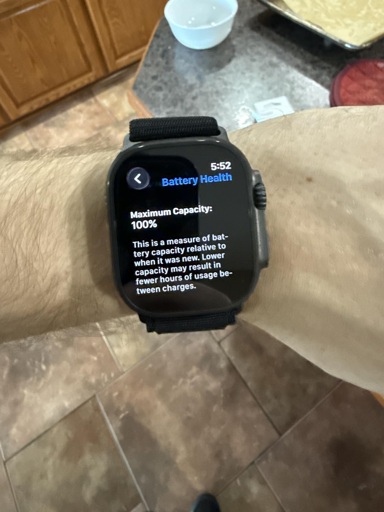 Apple Watch Ultra 3 [GPS + Cellular, 49mm] Natural Titanium Case with Anchor Blue Ocean Band (Renewed) customer photo 1