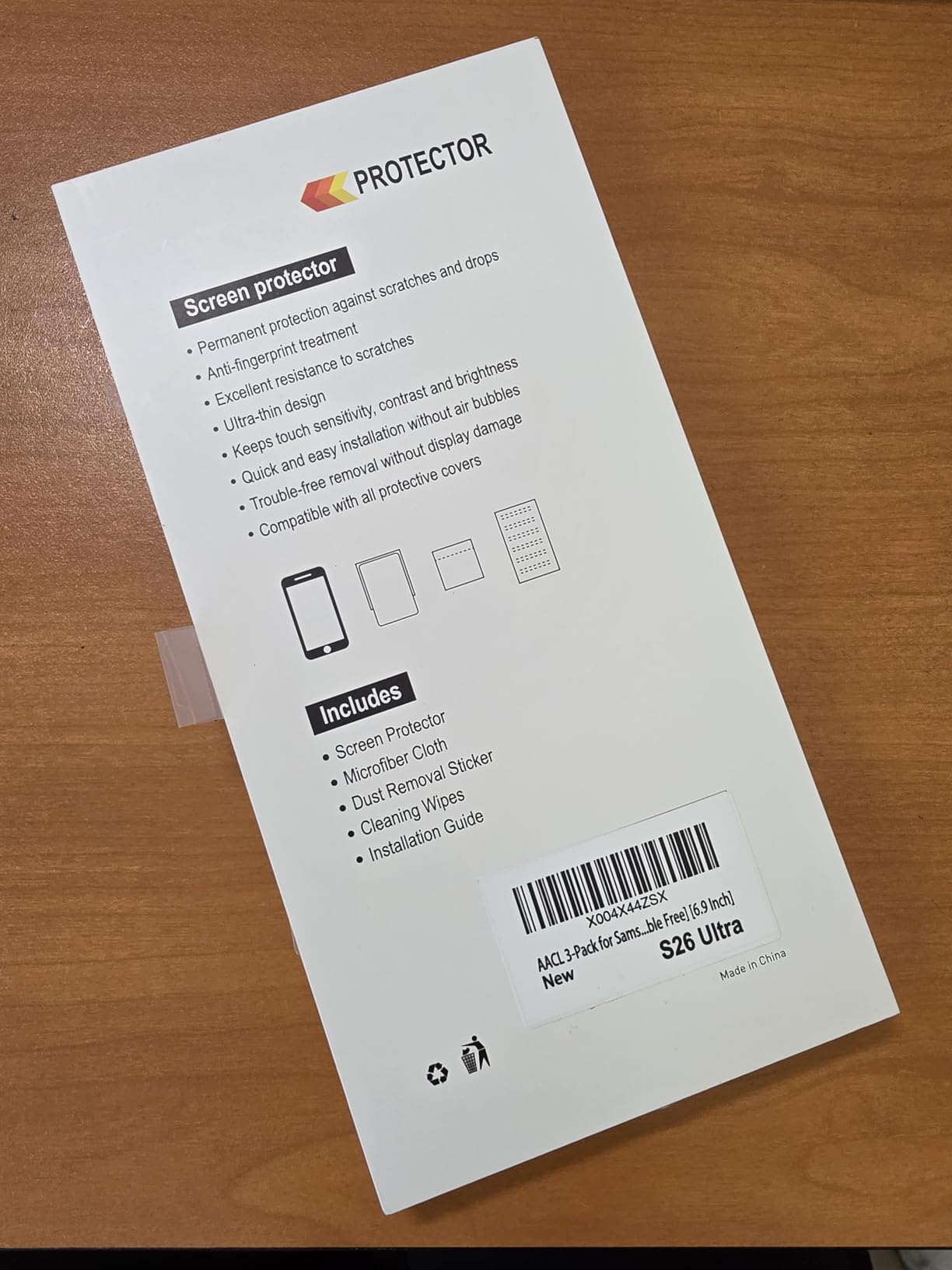 AACL 3-Pack for Samsung Galaxy S26 Ultra Screen Protector Tempered Glass, 9H Glass for S26 Ultra Screen Protector 5G, [Fast Alignment Tool] [Bubble Free] [6.9 Inch] customer photo 2