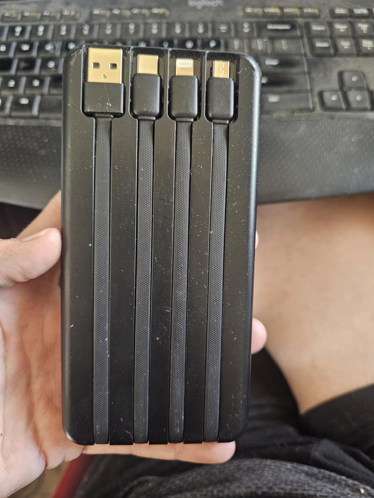Portable Charger 35000mAh Power Bank - Powerbank with 4 Built in Cables, 22.5W Fast Charging Travel Camping Essential Battery Pack Compatible with iPhone 17 16 15 14 13 Samsung Google, 1 Pack customer photo 1