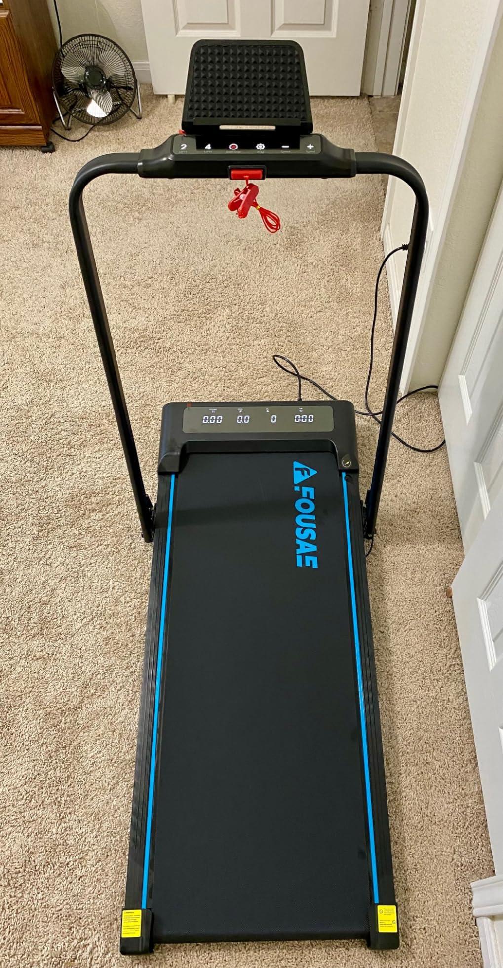 FOUSAE Foldable Treadmill 5-in-1, 7.5MPH, 10% Incline, 3.0HP Brushless, App Compatible, 12 HIIT Programs, 400 LBS Capacity customer photo 1