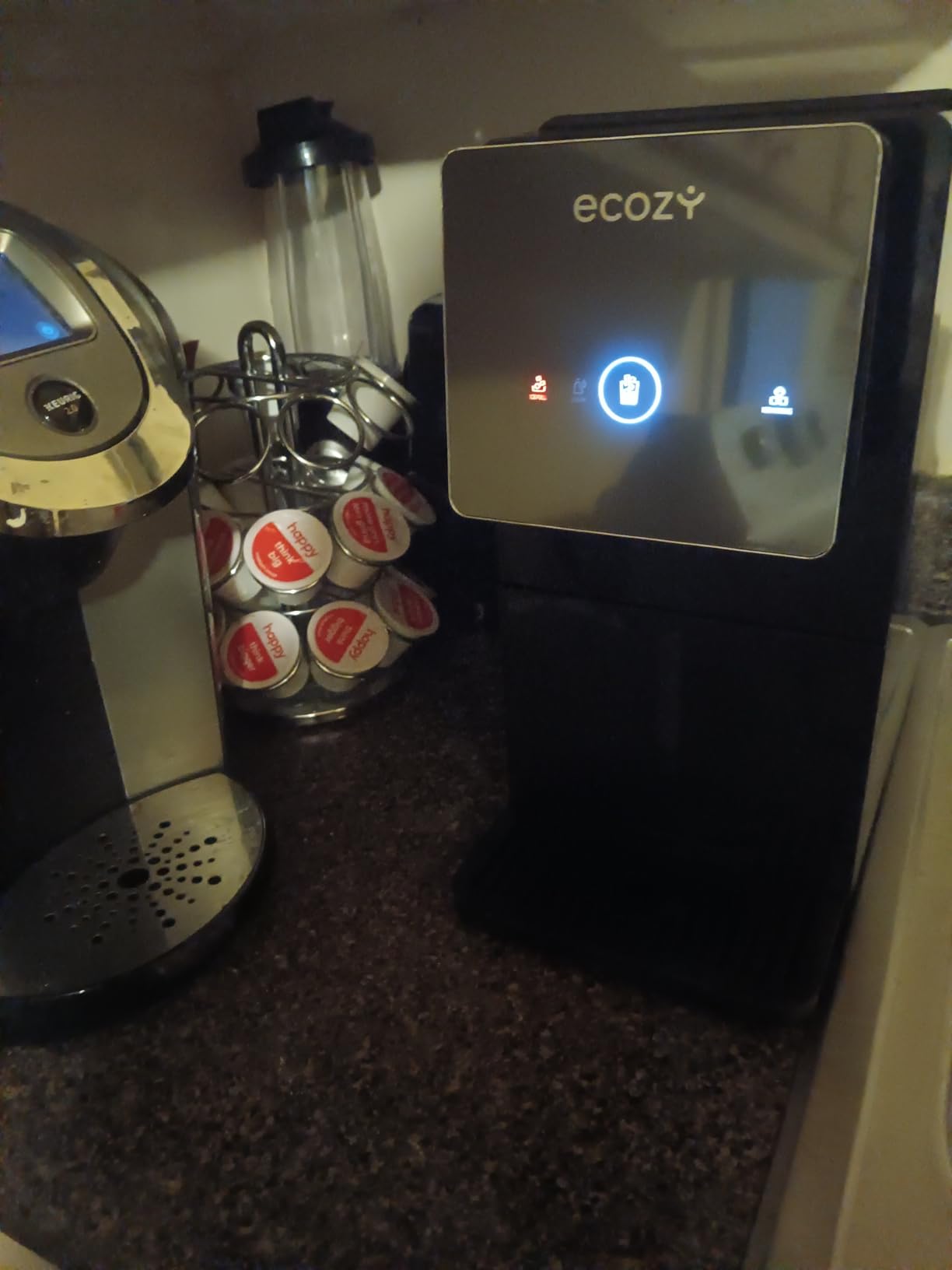 ecozy Nugget Ice Makers Dispenser 40 lbs Per Day Pebble Sonic Ice Machine Countertop, Touch-Free Ice, Self-Cleaning, Mistalo Drop Slim for Home Kitchen Office customer photo 2