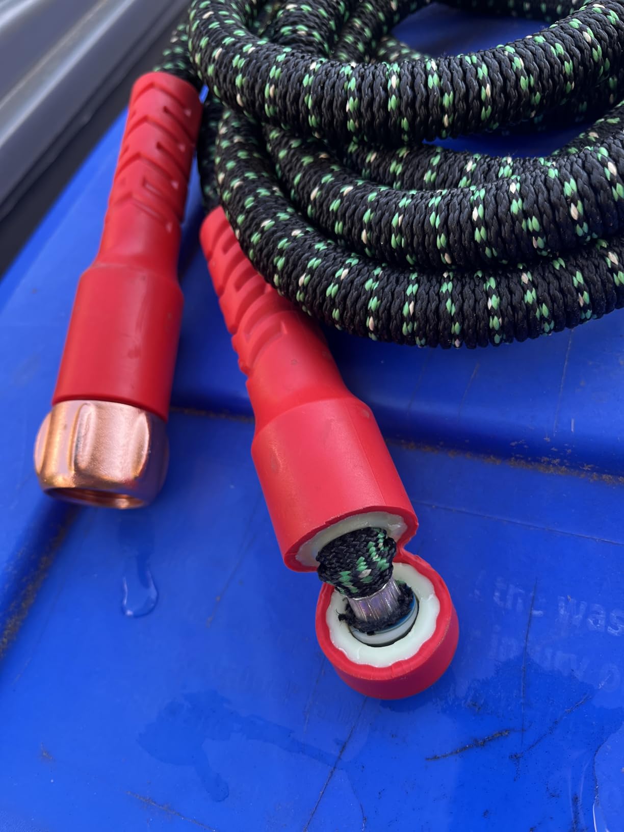 Pocket Hose Ballistic Double UV Edition 50 FT Expandable Garden Hose w/Pocket Pivot Swivel Connector, Anti-Burst Sleeve Reinforced w/Bulletproof Fiber, Lightweight, No-Kink, Compact, AS SEEN ON TV customer photo 1