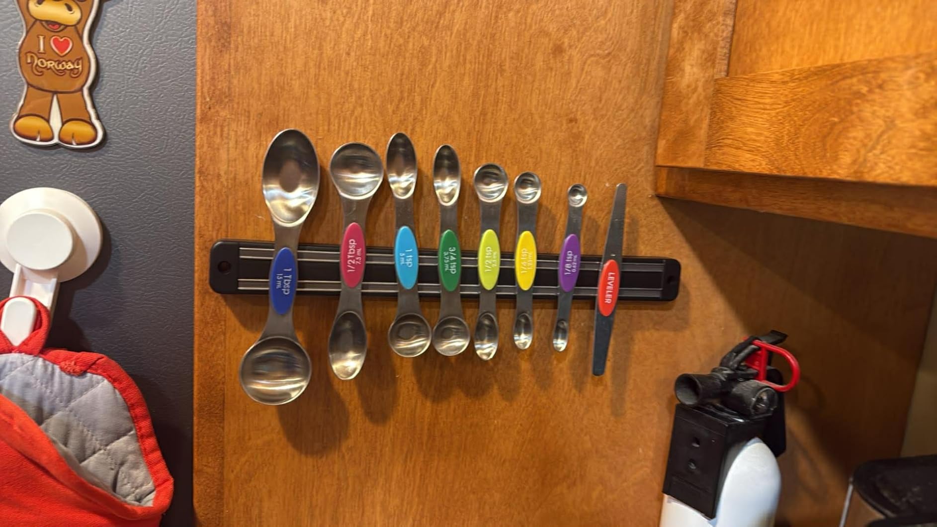 Magnetic Knife Strips (13 Inch Length), Magnetic Knife Holder for Wall/Refrigerator, Magnetic Knife Bar with Multi-Purpose Functionality as a Knife Holder, Knife Strip, Magnetic Tool Organizer customer photo 1