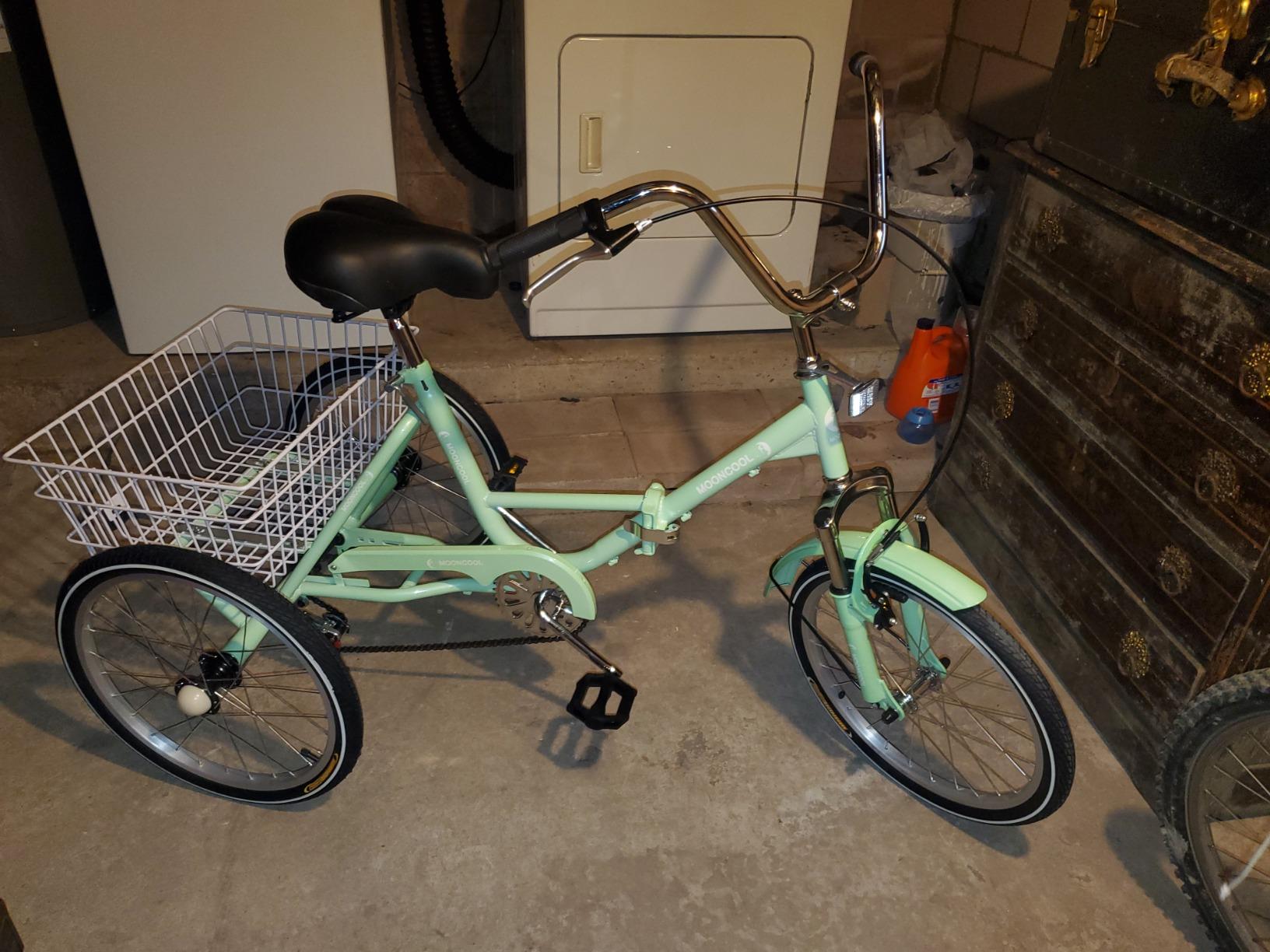 Slsy Adult Folding Tricycles, 7 Speed Folding Adult Trikes, 20/24/26 Inch with Low Step-Through customer photo 2