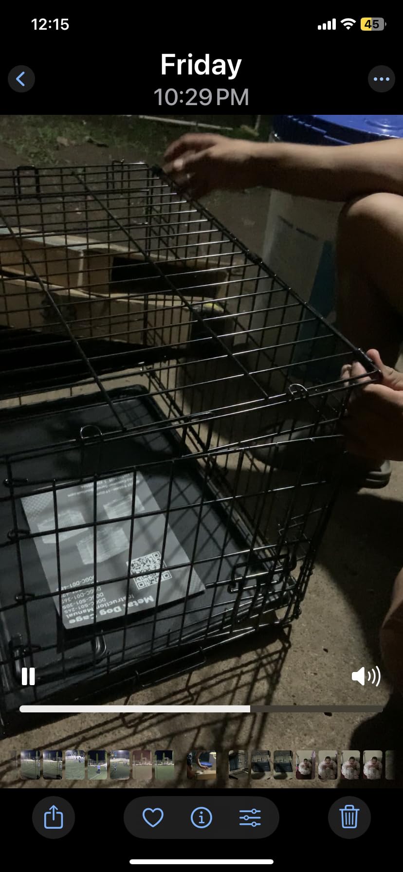 Sweetcrispy 30 Inch Single Door Dog Crate, Metal Pet Kennel with Secure Lock, Foldable Design, Removable Tray for Easy Cleaning, Portable Puppy Cage for Small Dogs, Ideal for Training & Travel customer photo 1