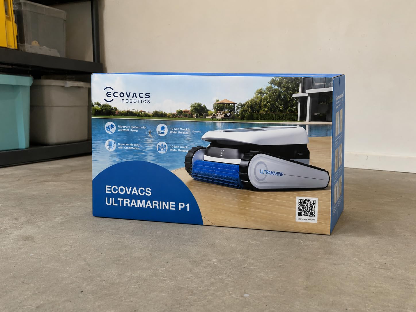 ECOVACS Ultramarine P1 Cordless Robotic Pool Vacuum for Inground & Above Ground Pools, 180 Min Runtime, Smart Navigation, App Control Pool Vacuum for Floor, Wall & Slope, Cleaning Up to 1937 sq ft customer photo 1