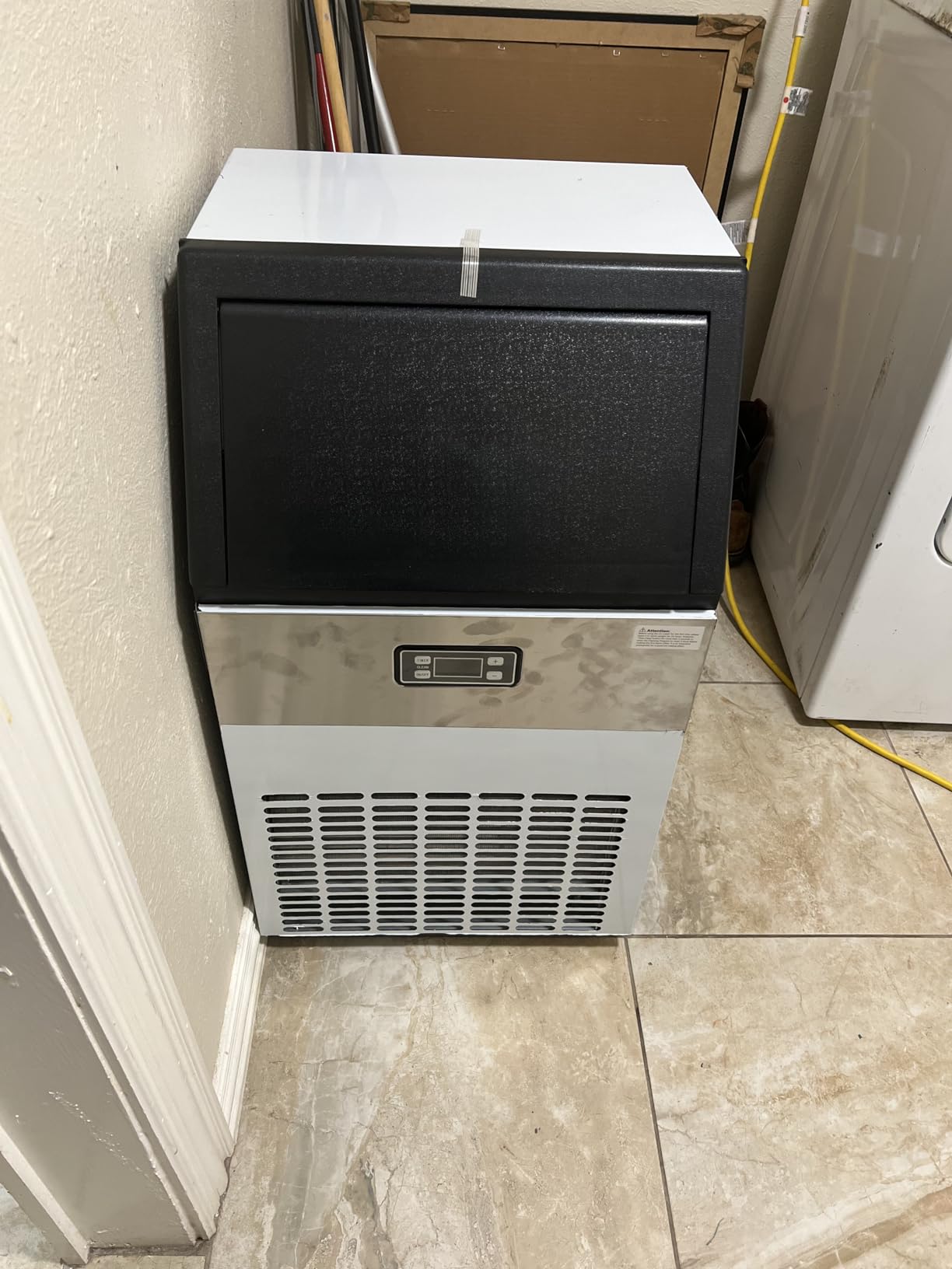 Commercial Under Counter Ice Maker with Drain Pump, Produces 80 lbs Ice Daily, Built-in or Freestanding Ice Machine with 25 lbs Storage, Self-Cleaning, Ideal for Home, Bars & Cafes customer photo 1