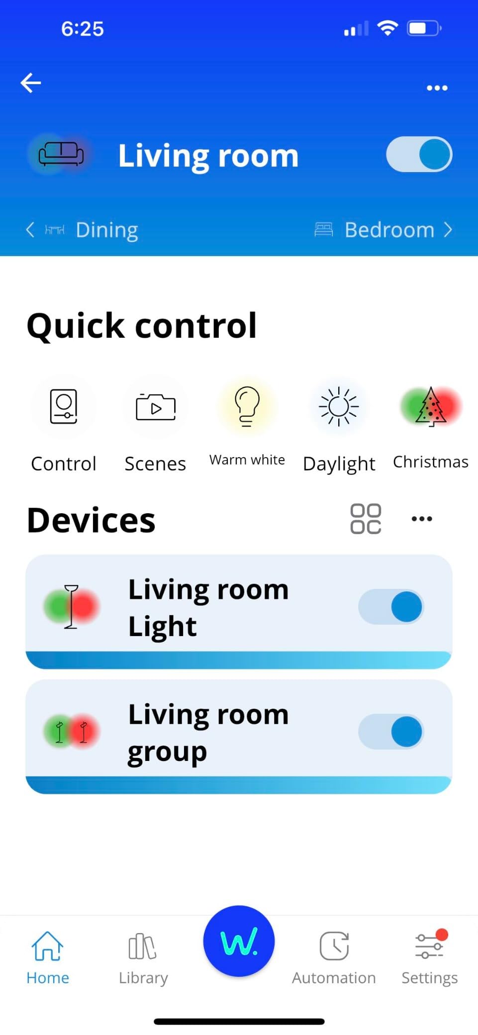 WiZ Connected Smart LED Full Color Light Bulb 4-Pack, A19 60W 800LM E26 Indoor, Sunset to Sunrise Automation + Motion Detection + Control with Voice or App, Matter Compatible customer photo 1