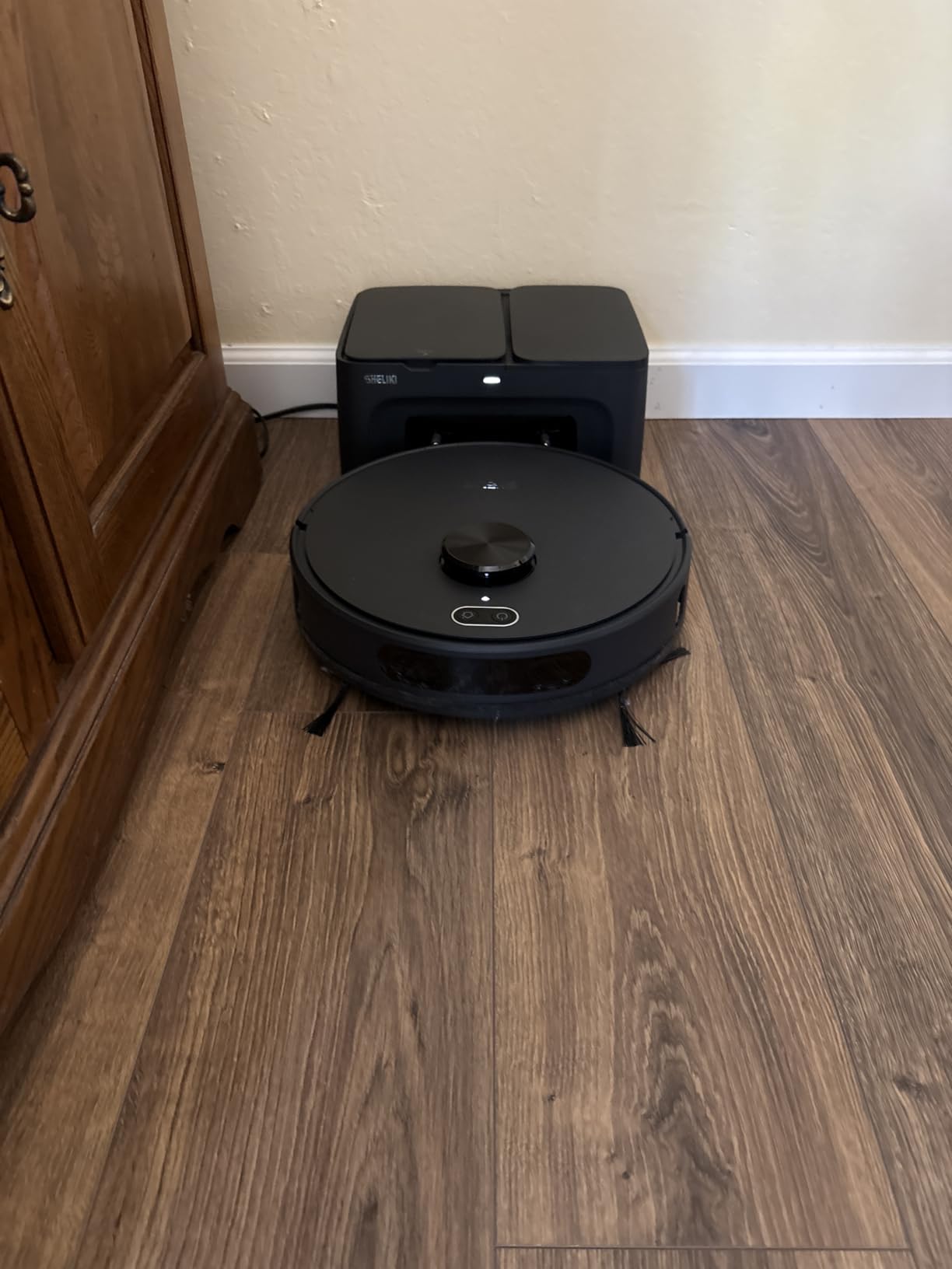 SHELIKI Robot Vacuum and Mop, 3-in-1 Robotic Vacuums Cleaner Moping with 70-Day Self-Emptying Base, LiDAR Navigation Smart Mapping & Strong for Pet Hair, Hard Floor, Carpet customer photo 2