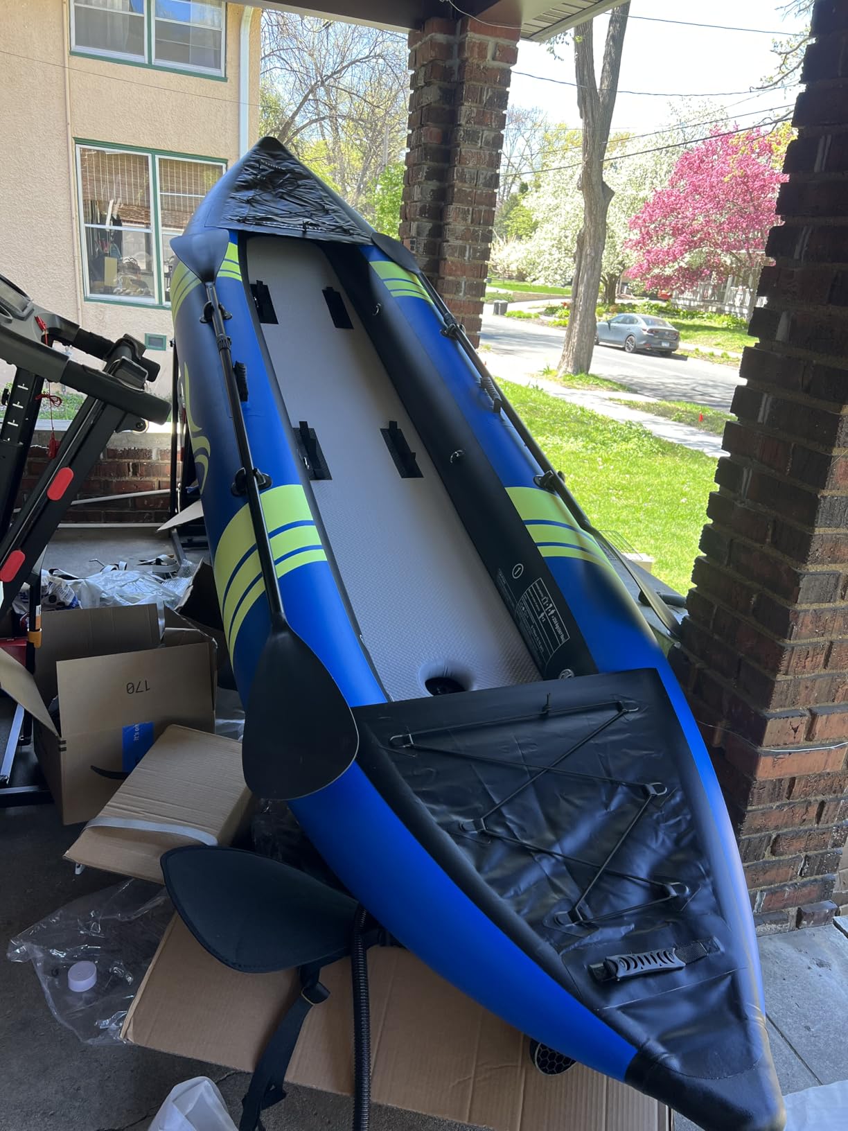 WETURE Inflatable Kayak 2 Person, Fishing Kayaks for Adults, 12.5FT 507 LBS Capacity, Portable Kayak with Luminous Strips, Adjustable Kayak Seat, 2 Paddles, 2 Tail Fins, Pump & Storage Bag customer photo 1